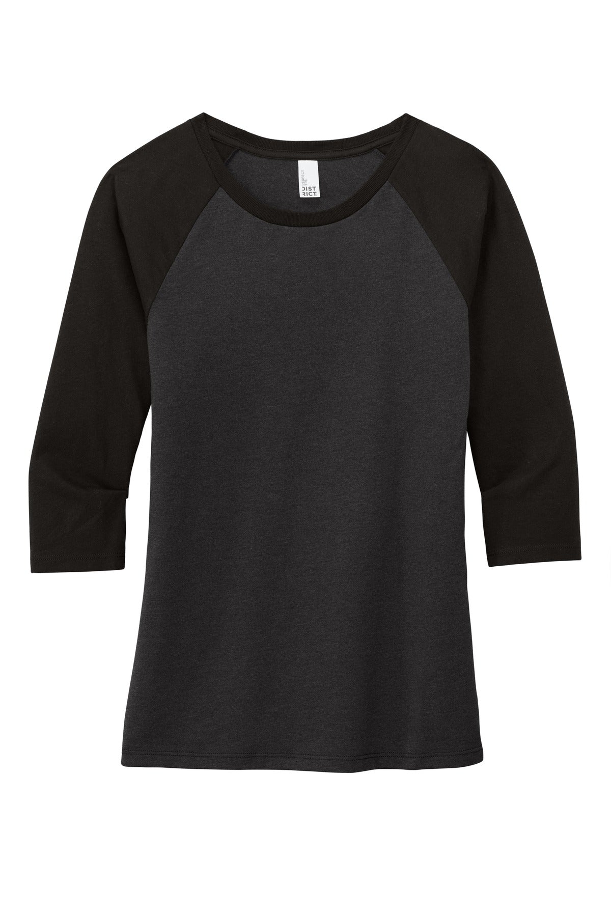 District Women's Perfect Tri 3/4-Sleeve Raglan DM136L