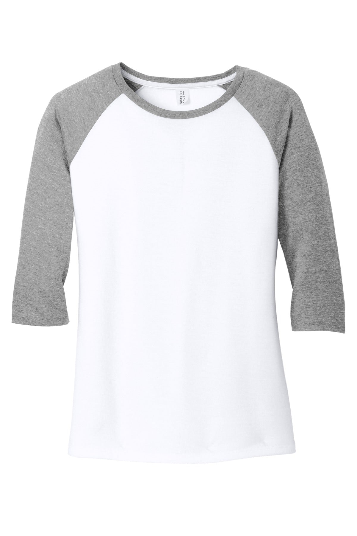 District Women's Perfect Tri 3/4-Sleeve Raglan DM136L