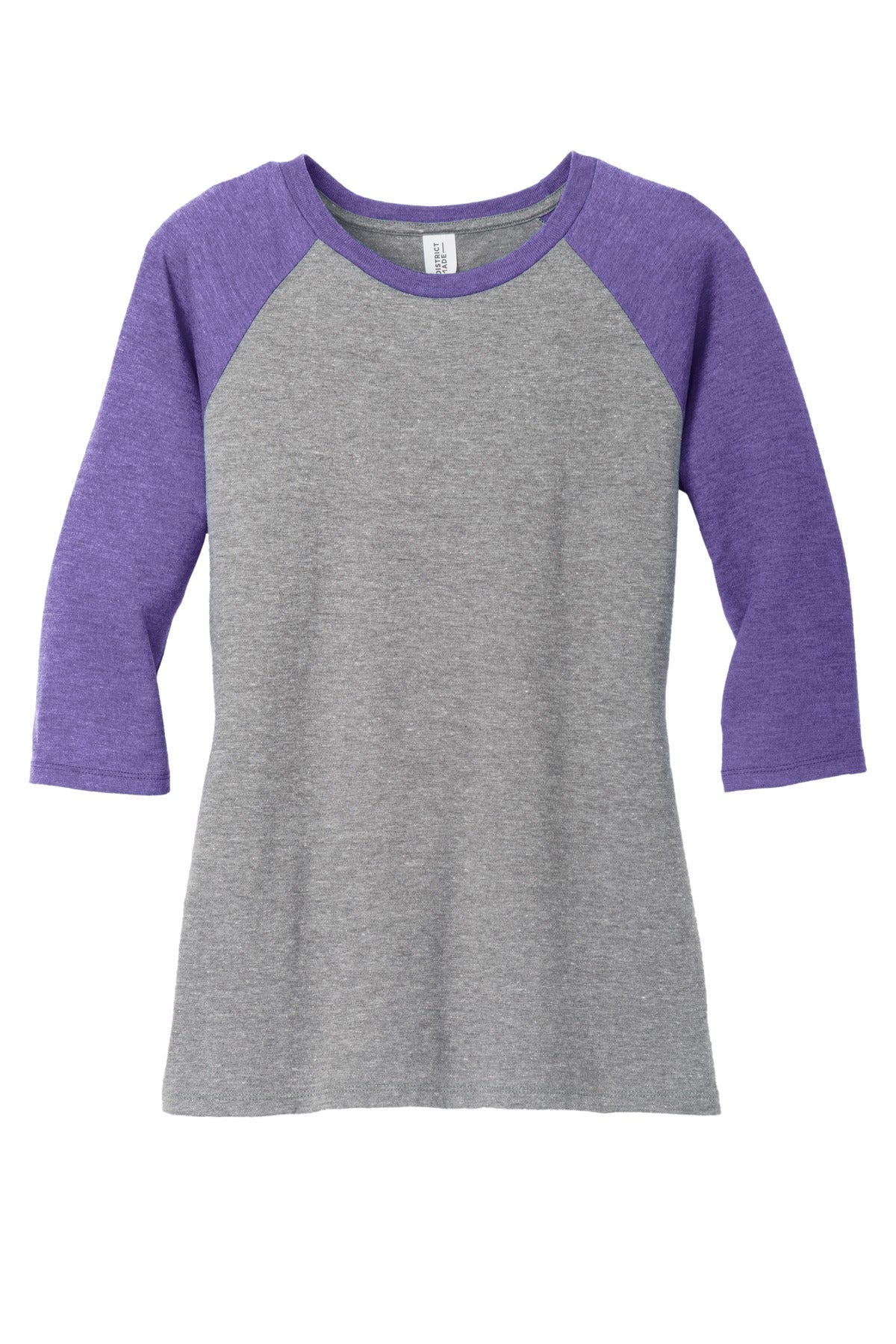 District Women's Perfect Tri 3/4-Sleeve Raglan DM136L