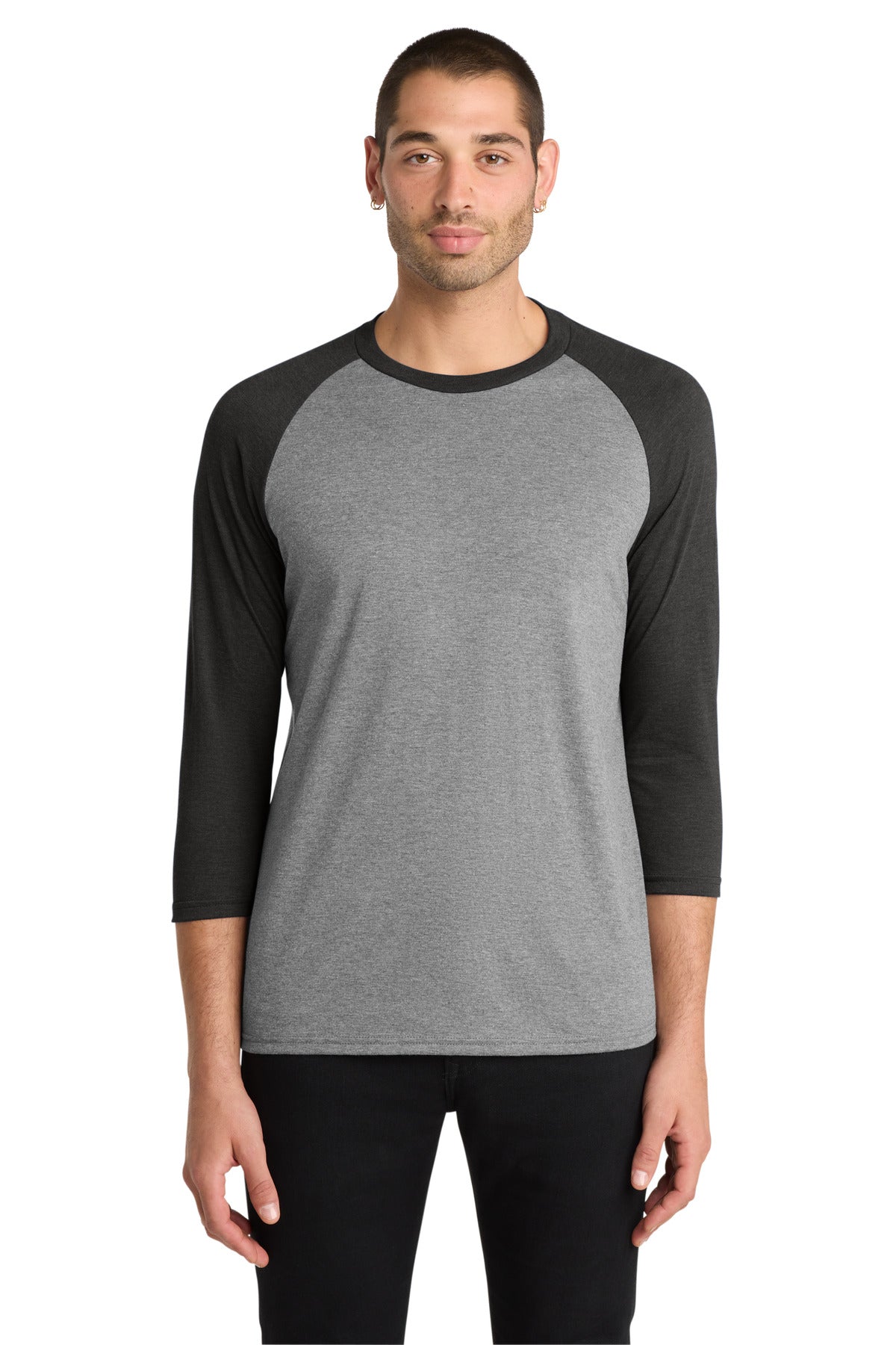 District Perfect Tri 3/4-Sleeve Raglan. DM136