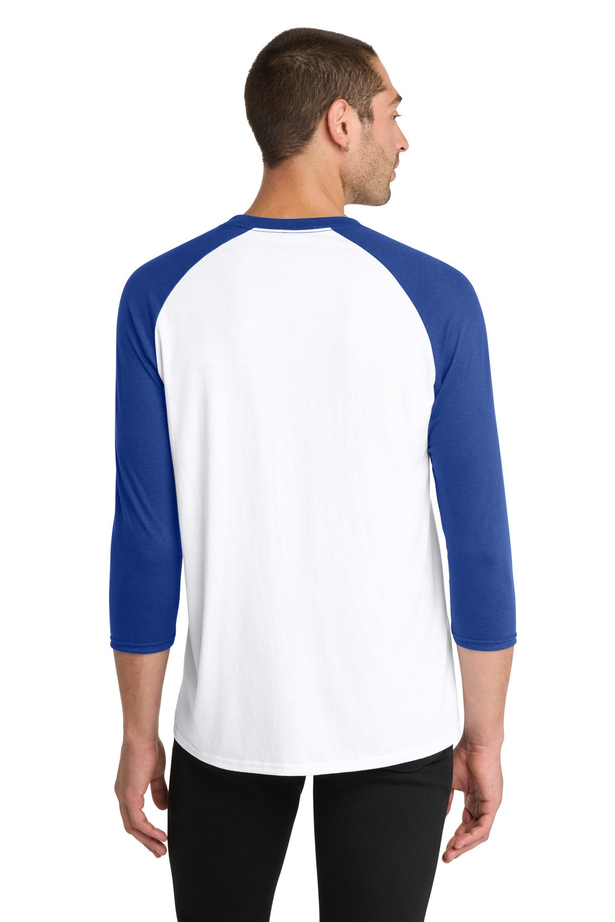 District Perfect Tri 3/4-Sleeve Raglan. DM136
