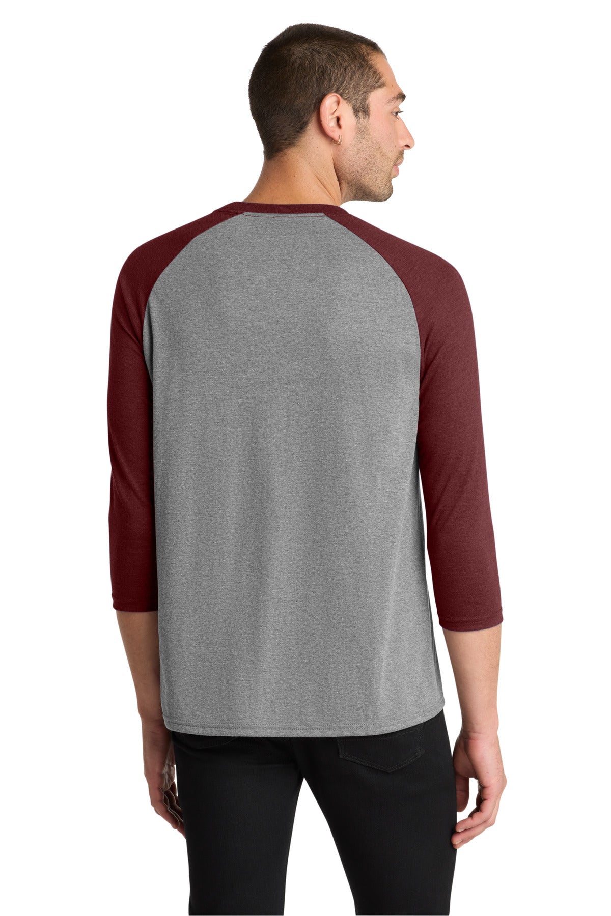 District Perfect Tri 3/4-Sleeve Raglan. DM136