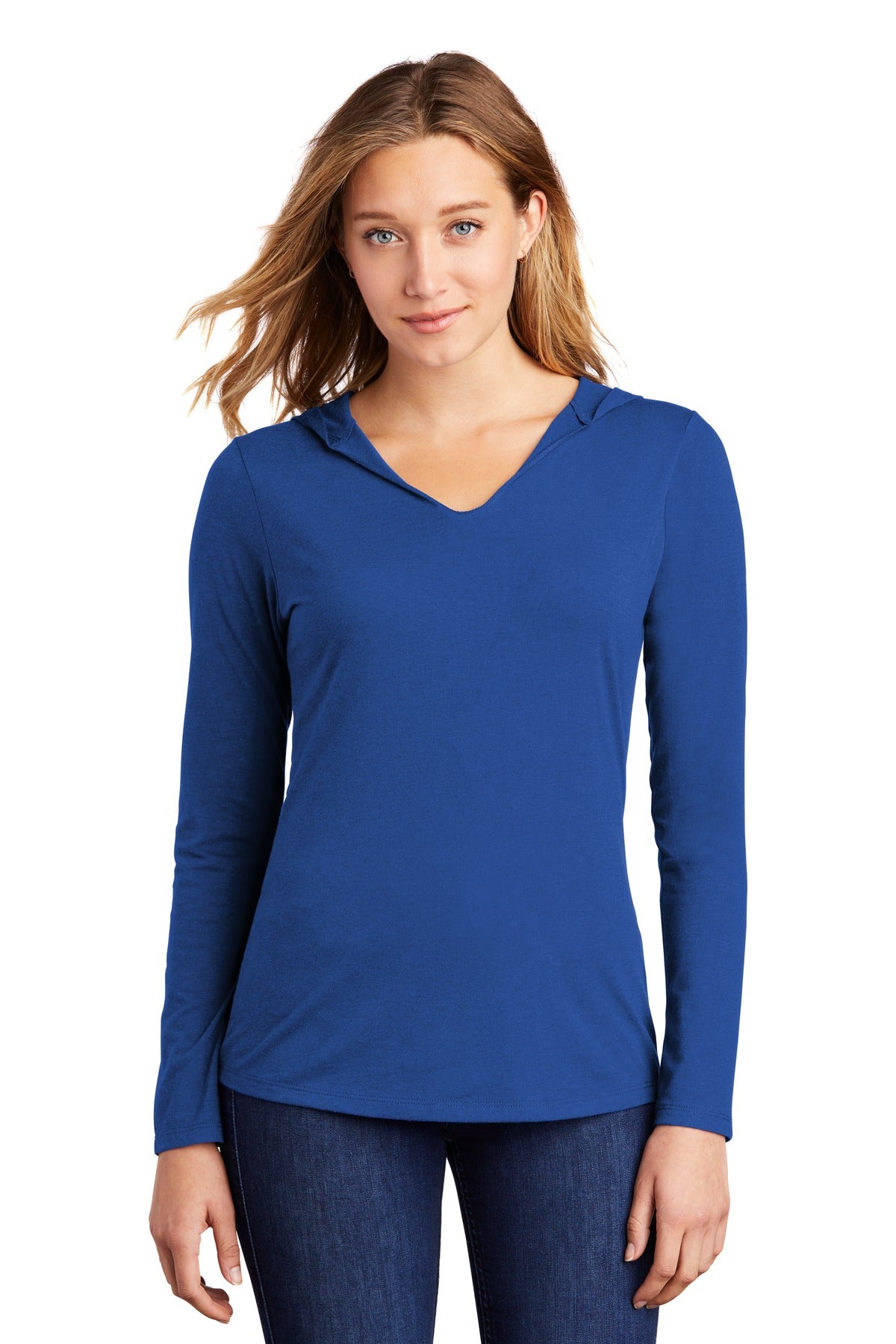 District Women's Perfect Tri Long Sleeve Hoodie DM139L