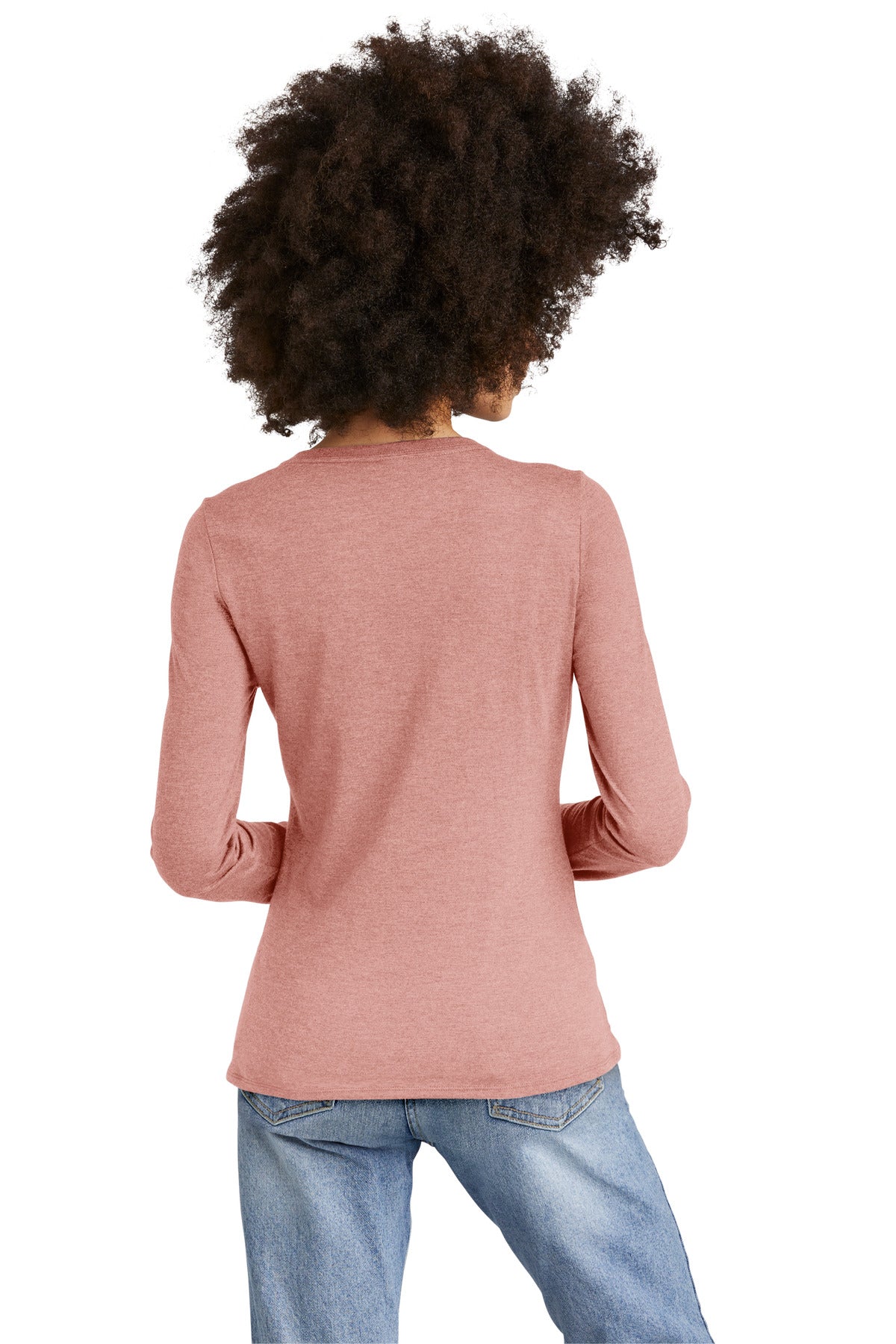 District Women's Perfect Tri Long Sleeve V-Neck Tee DT135