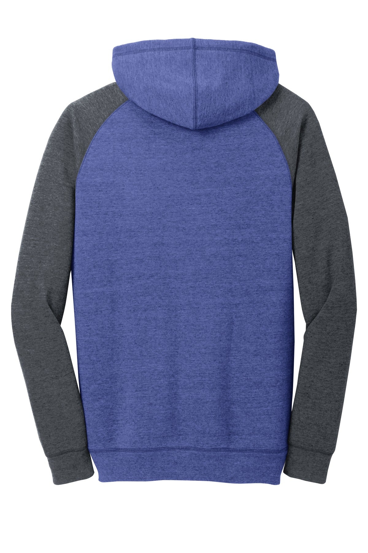 District Young Mens Lightweight Fleece Raglan Hoodie DT196