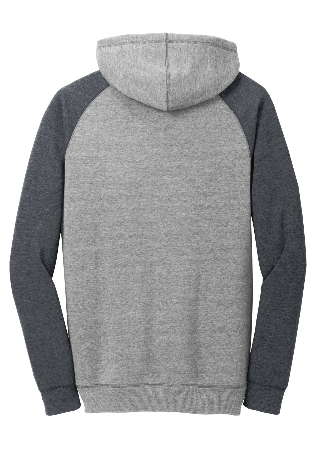 District Young Mens Lightweight Fleece Raglan Hoodie DT196
