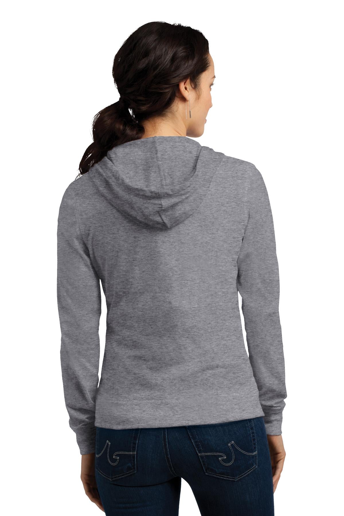 District Women's Fitted Jersey Full-Zip Hoodie DT2100