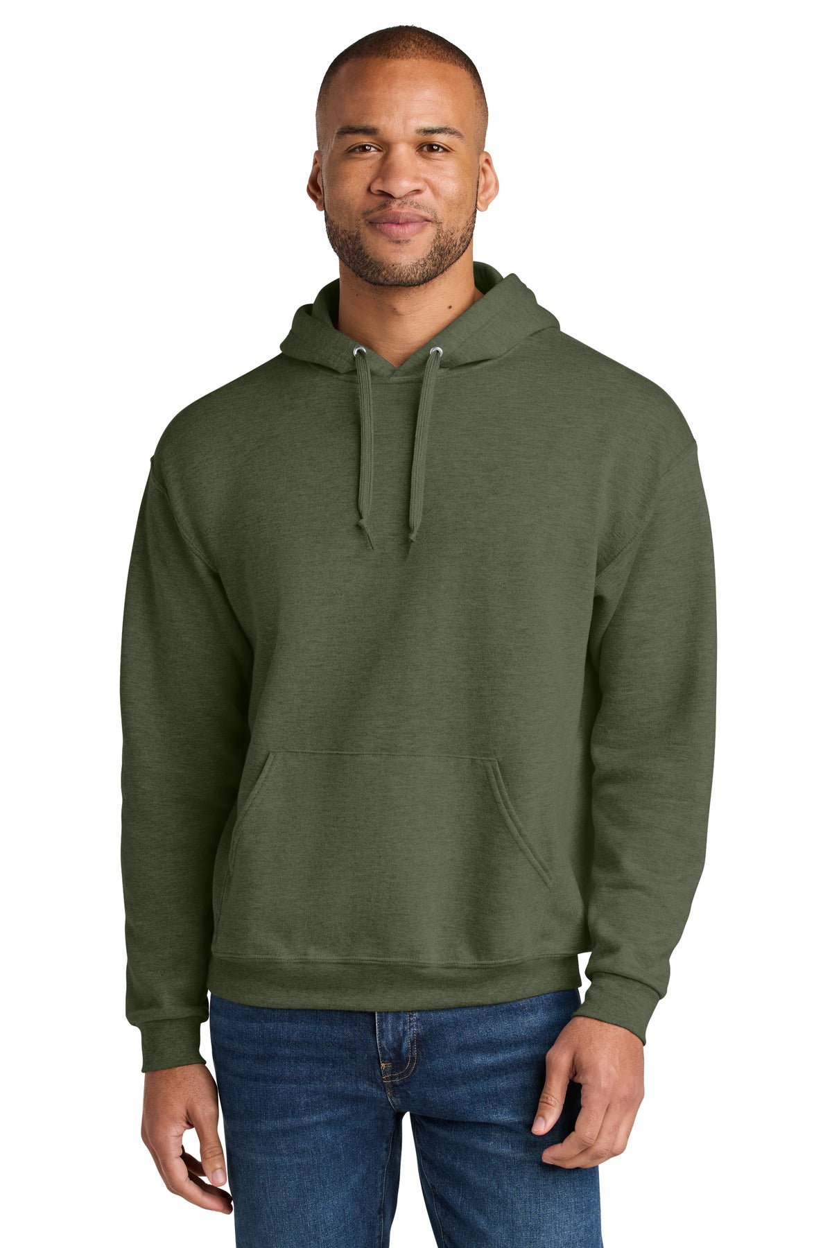 Jerzees Ultimate Unisex CVC Ring Spun Hooded Sweatshirt IC49M