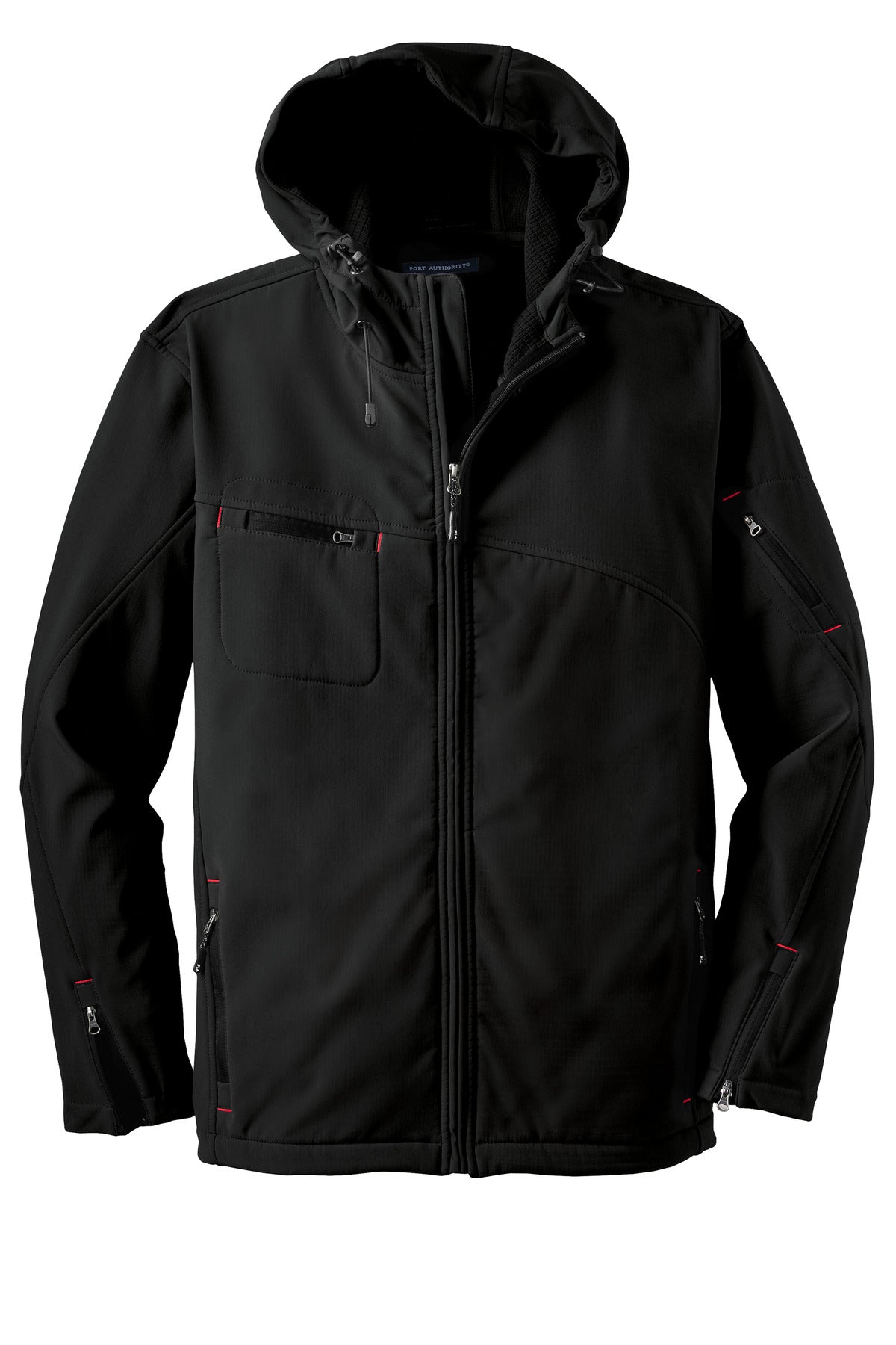 Port Authority Textured Hooded Soft Shell Jacket J706