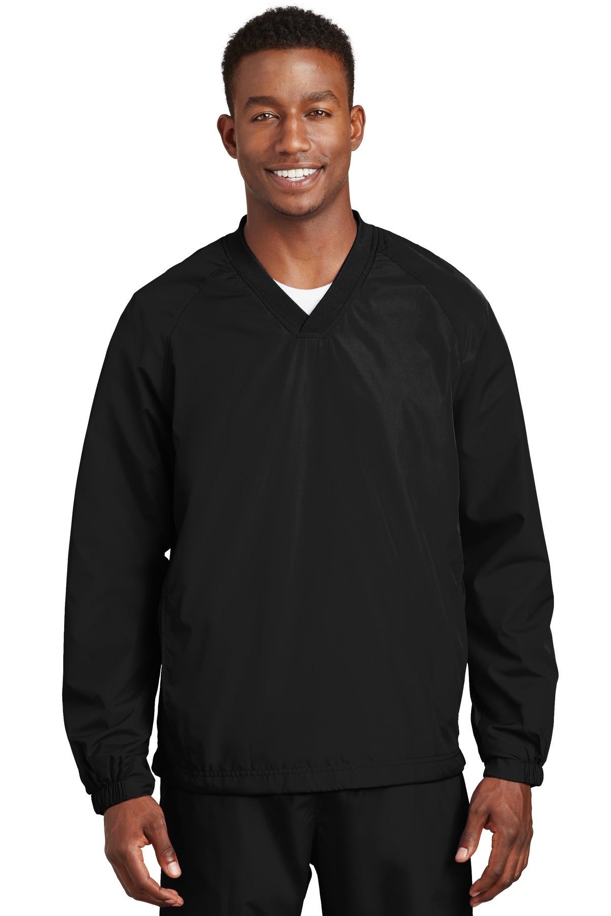 Sport-Tek V-Neck Raglan Wind Shirt JST72