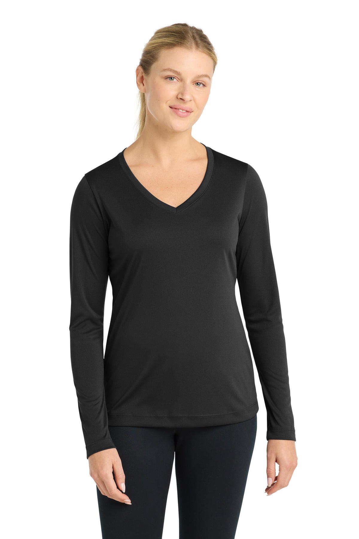 Sport-Tek Women's Long Sleeve PosiCharge Competitor V-Neck Tee LST353LS