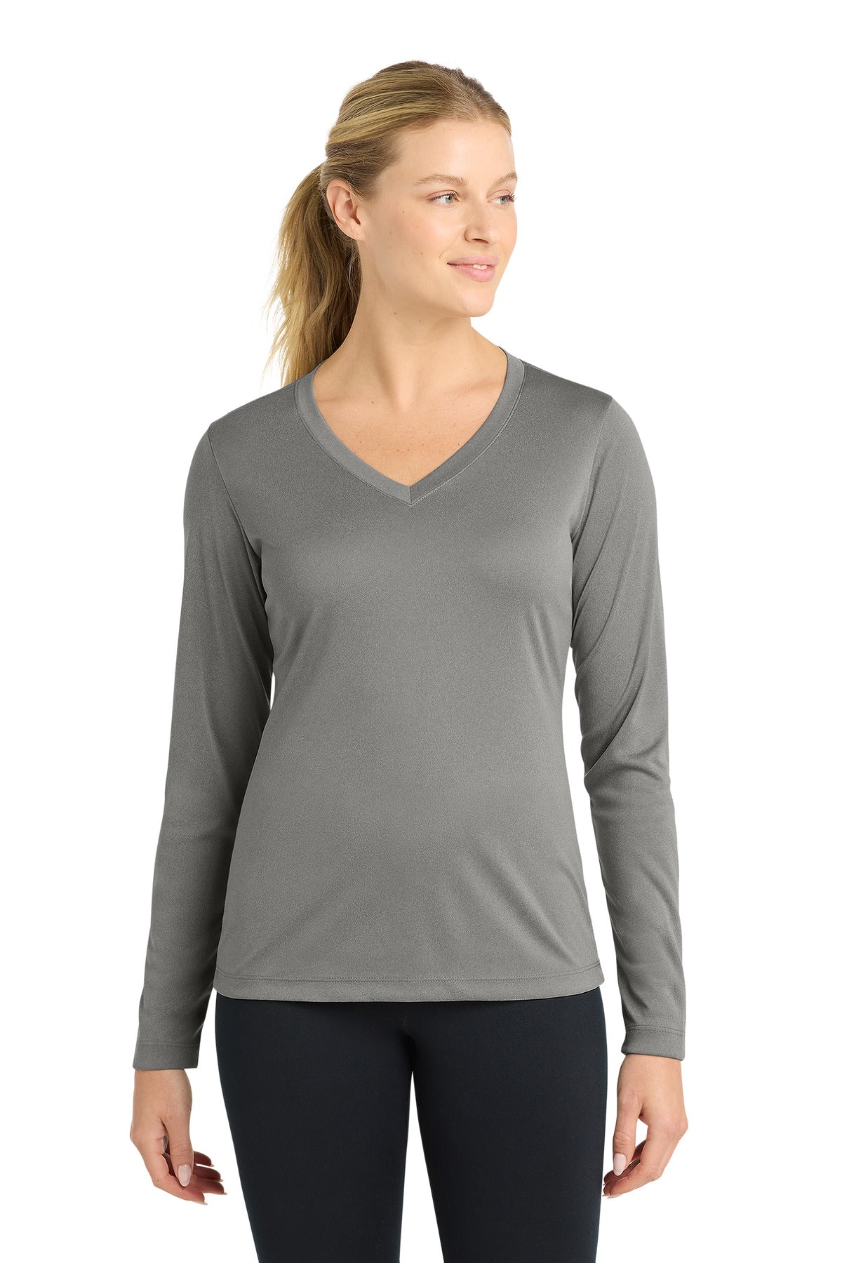 Sport-Tek Women's Long Sleeve PosiCharge Competitor V-Neck Tee LST353LS