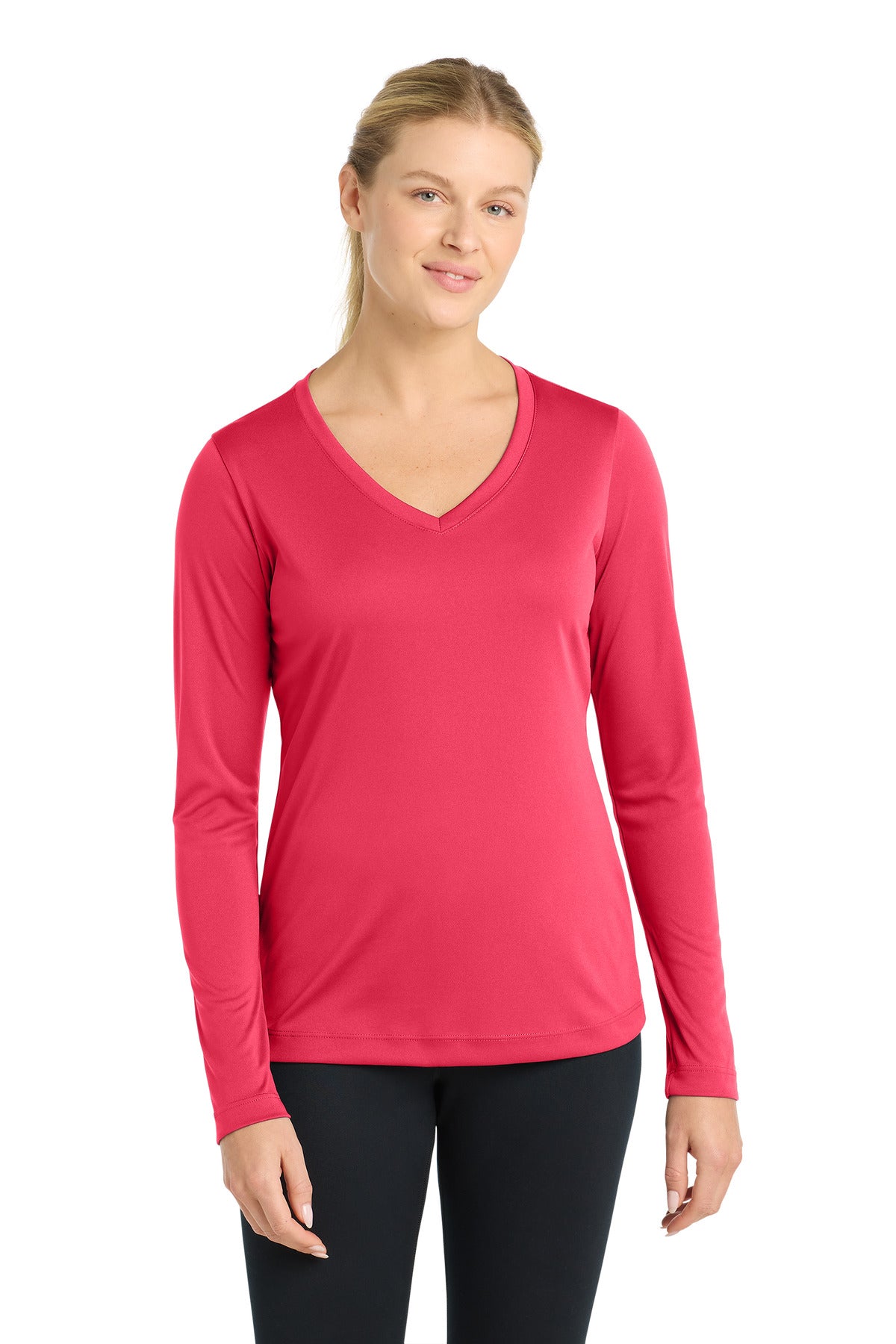 Sport-Tek Women's Long Sleeve PosiCharge Competitor V-Neck Tee LST353LS