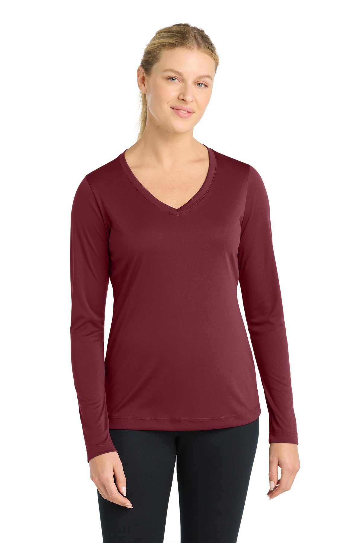 Sport-Tek Women's Long Sleeve PosiCharge Competitor V-Neck Tee LST353LS