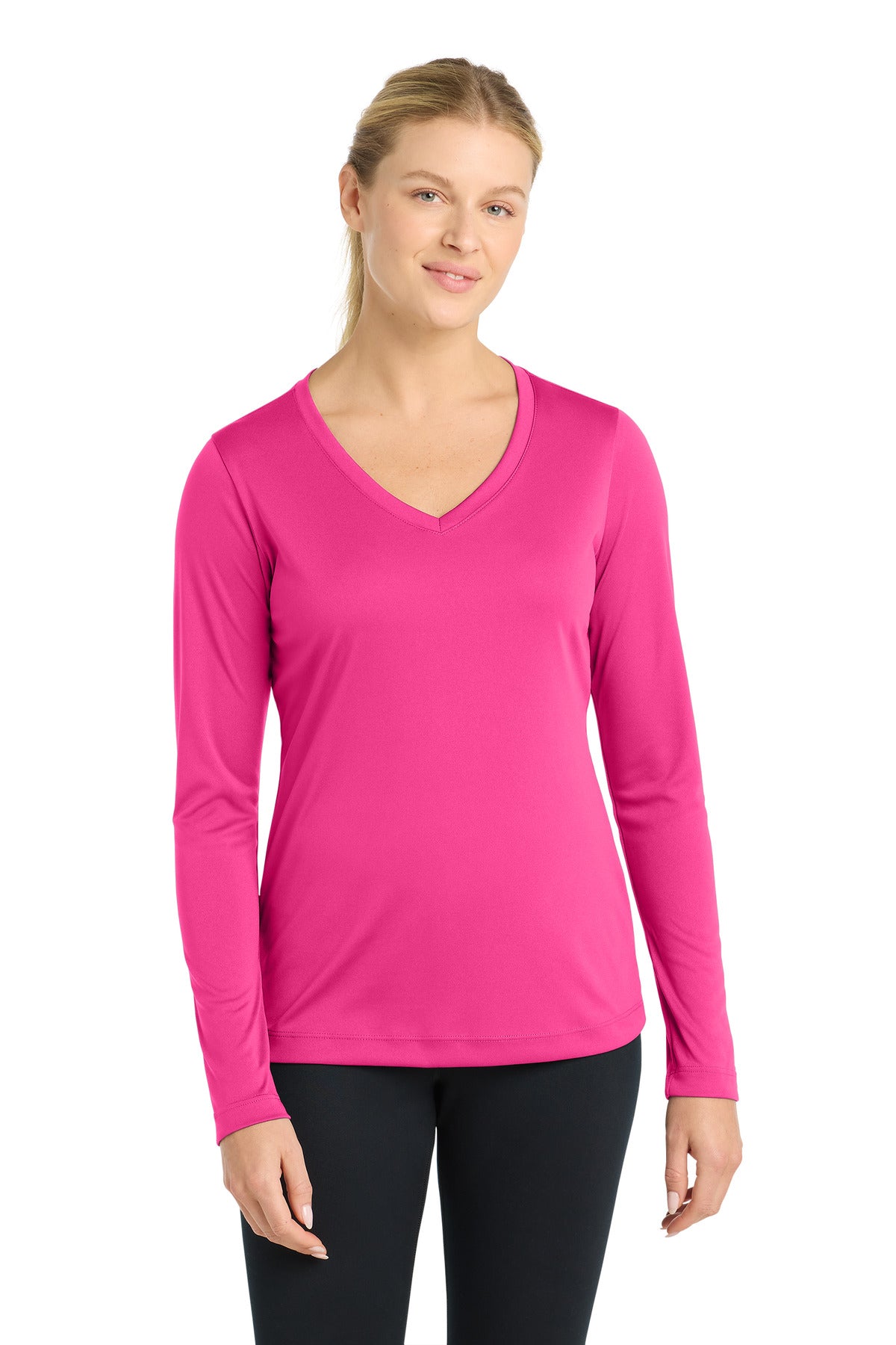 Sport-Tek Women's Long Sleeve PosiCharge Competitor V-Neck Tee LST353LS