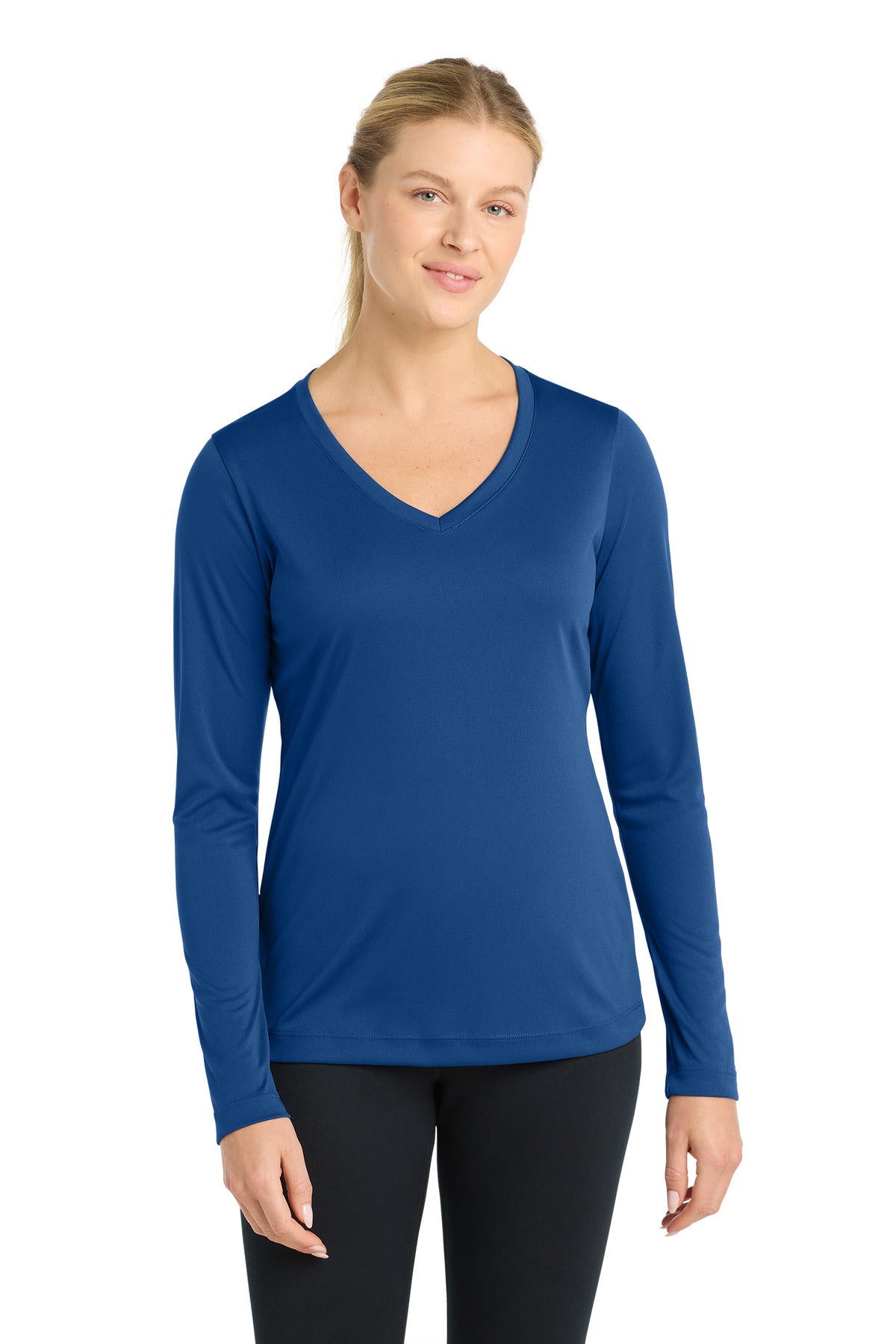 Sport-Tek Women's Long Sleeve PosiCharge Competitor V-Neck Tee LST353LS