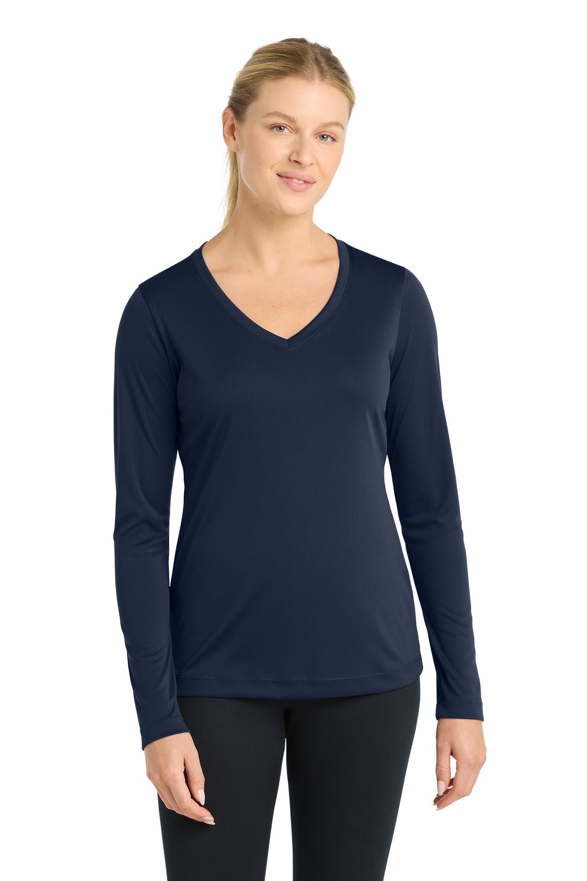 Sport-Tek Women's Long Sleeve PosiCharge Competitor V-Neck Tee LST353LS