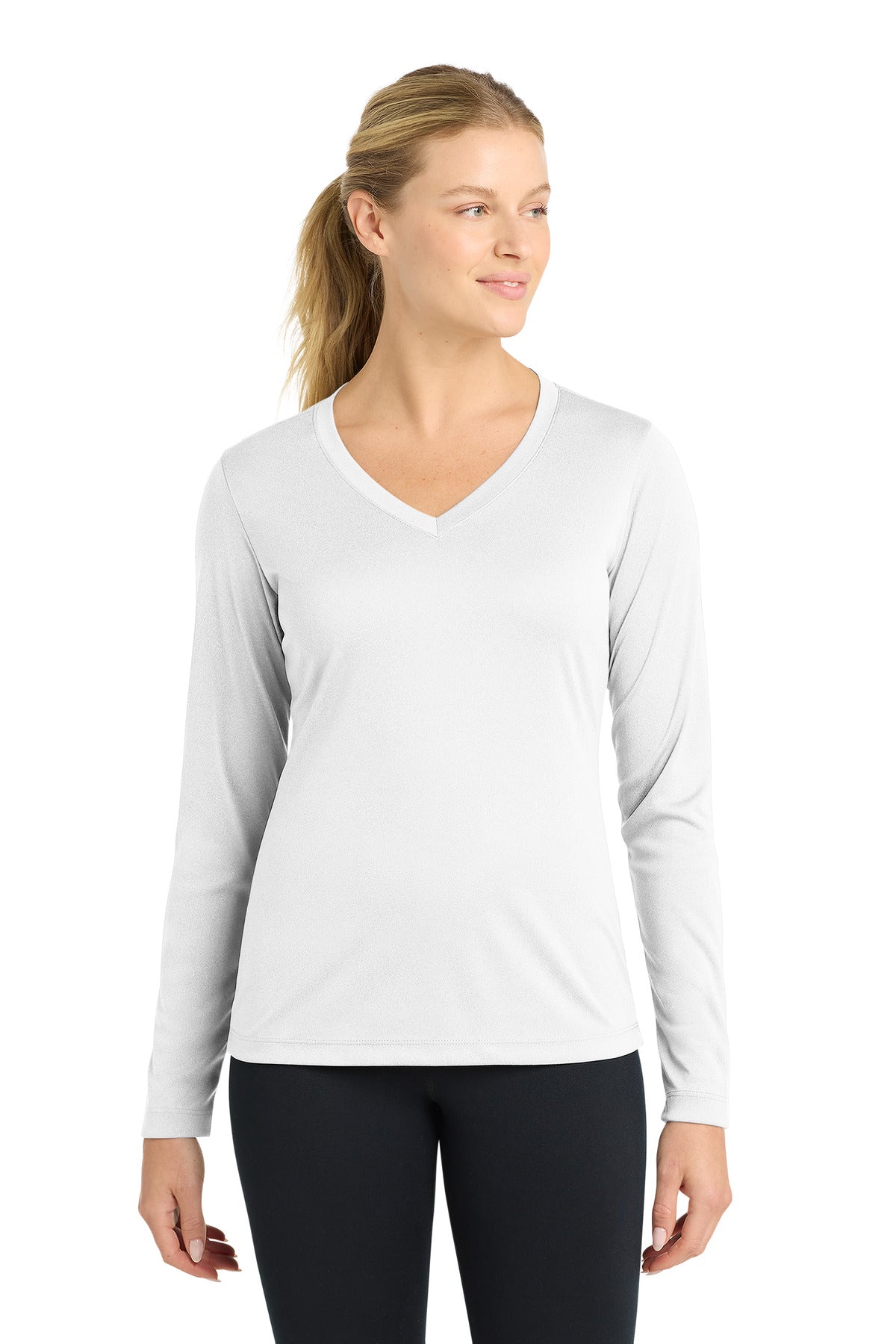 Sport-Tek Women's Long Sleeve PosiCharge Competitor V-Neck Tee LST353LS