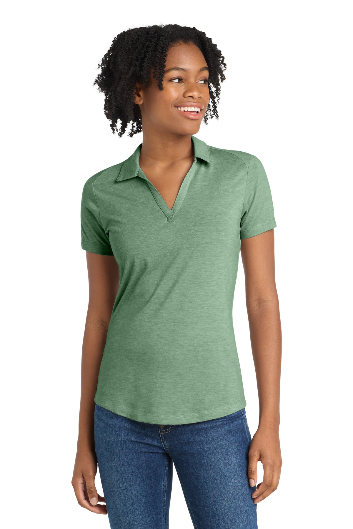 Sport-Tek Women's PosiCharge Tri-Blend Wicking Polo LST405