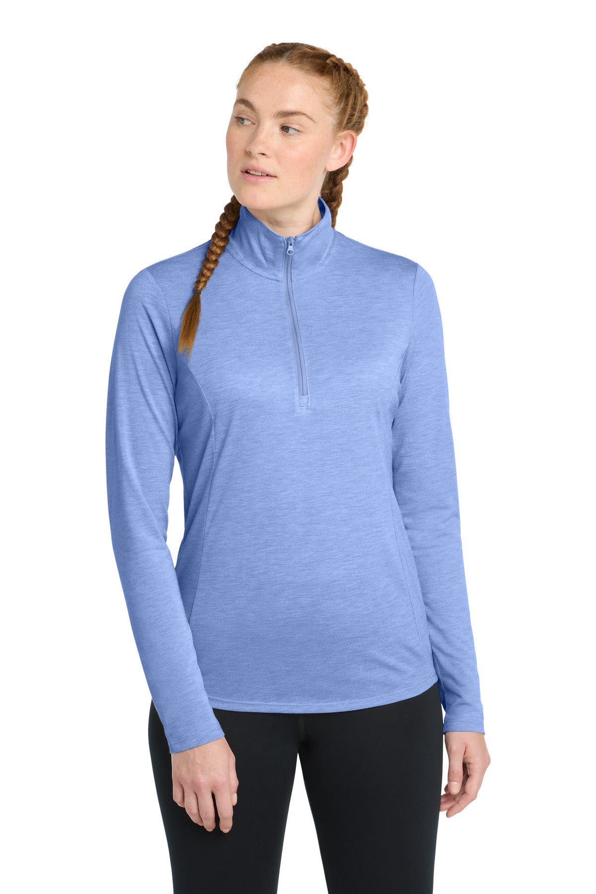 Sport-Tek Women's PosiCharge Tri-Blend Wicking 1/4-Zip Pullover LST407
