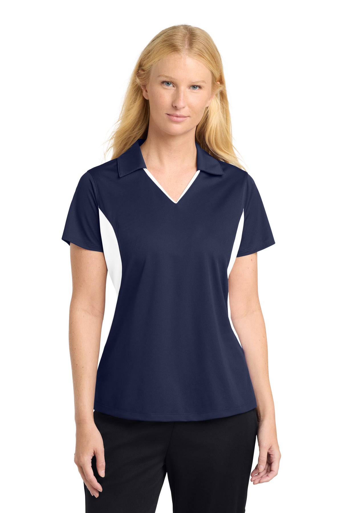 Sport-Tek Women's Side Blocked Micropique Sport-Wick Polo LST655