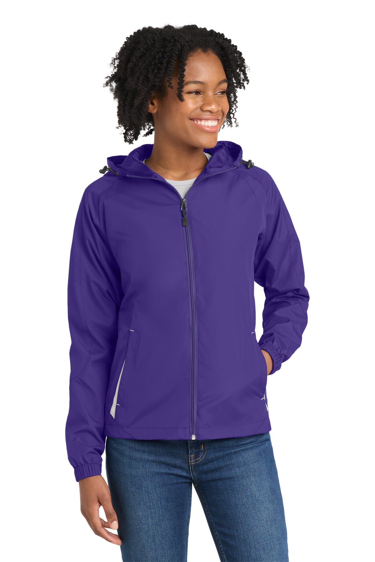 Sport-Tek Women's Colorblock Hooded Raglan Jacket LST76