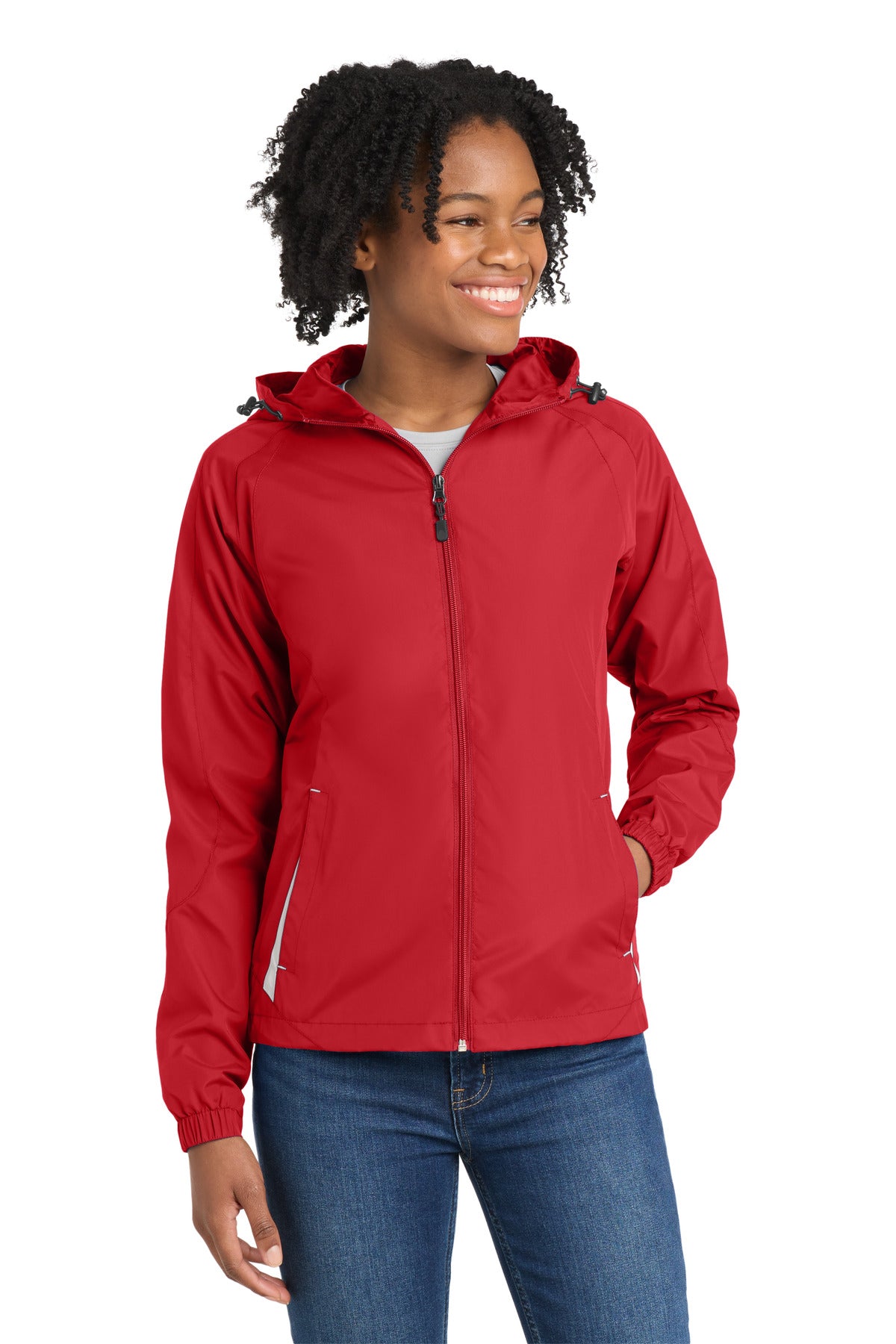 Sport-Tek Women's Colorblock Hooded Raglan Jacket LST76