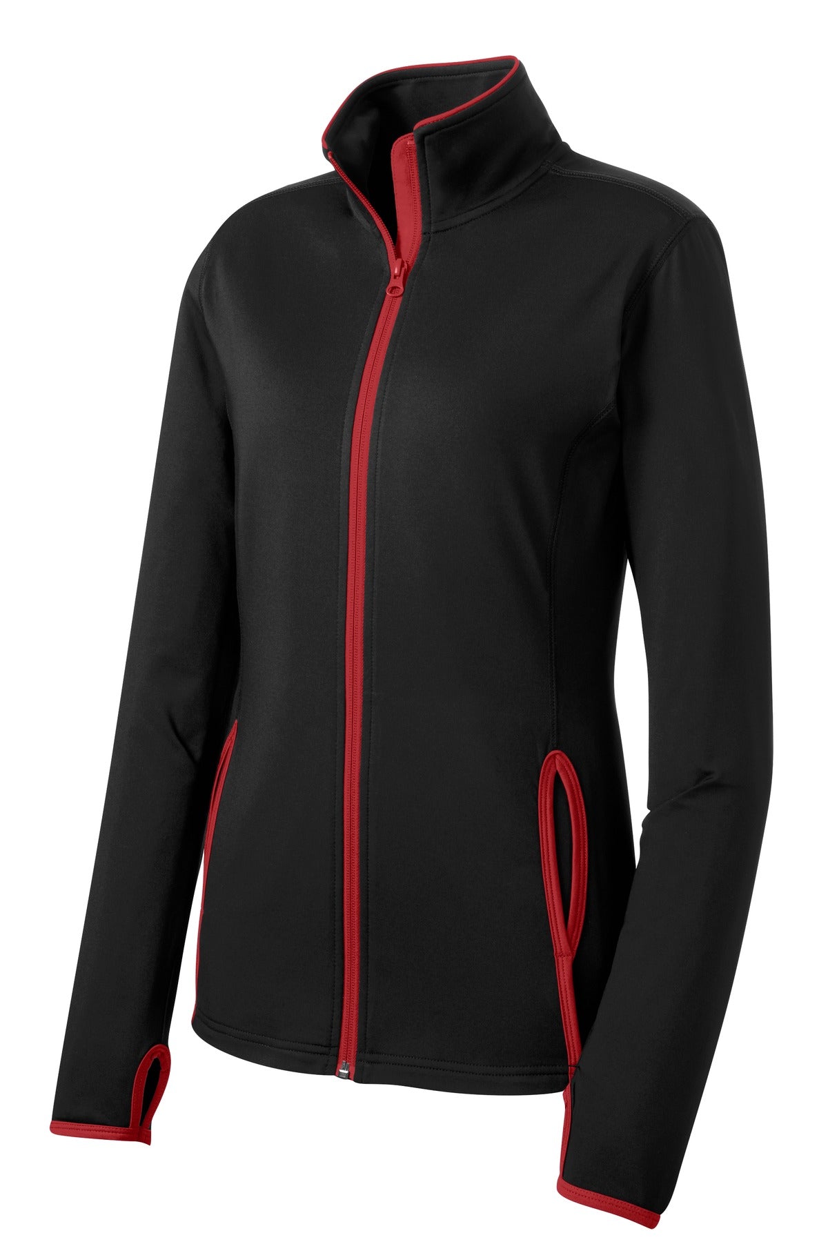 Sport-Tek Women's Sport-Wick Stretch Contrast Full-Zip Jacket LST853