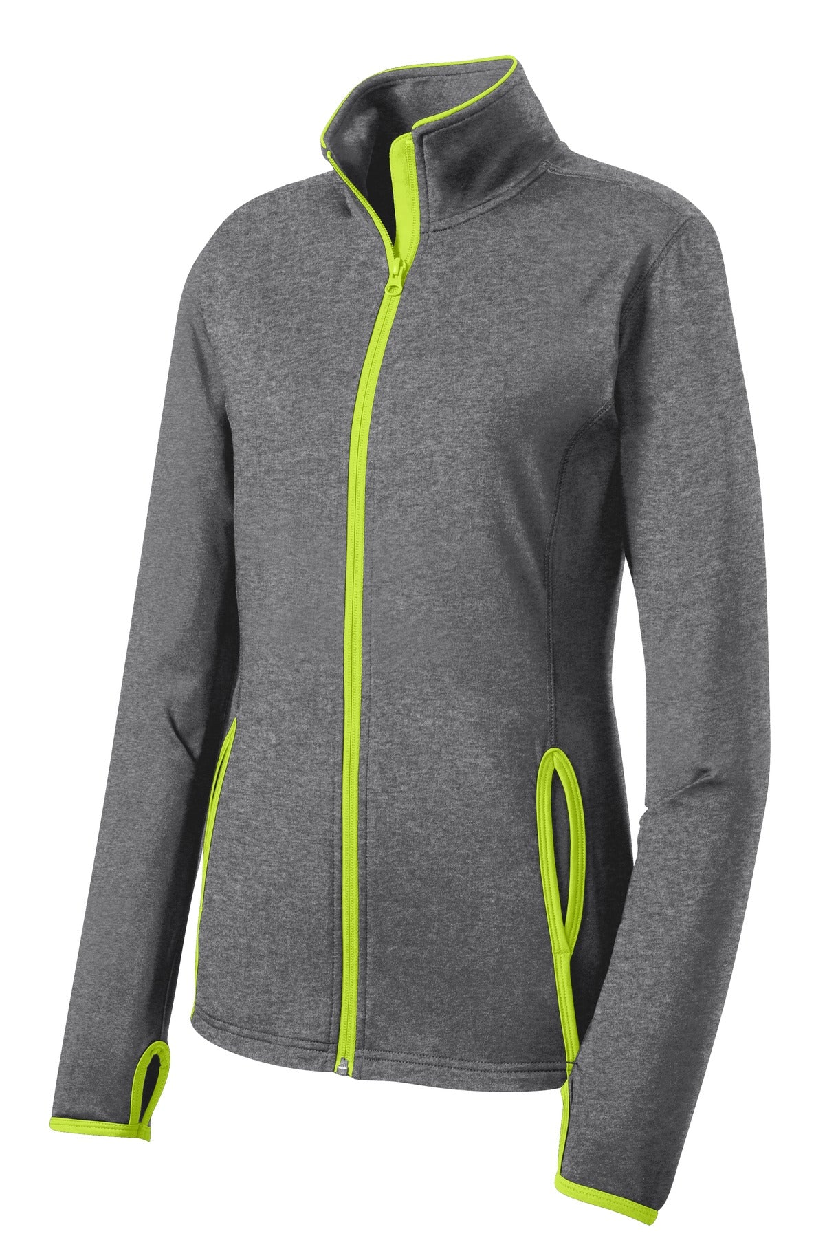 Sport-Tek Women's Sport-Wick Stretch Contrast Full-Zip Jacket LST853