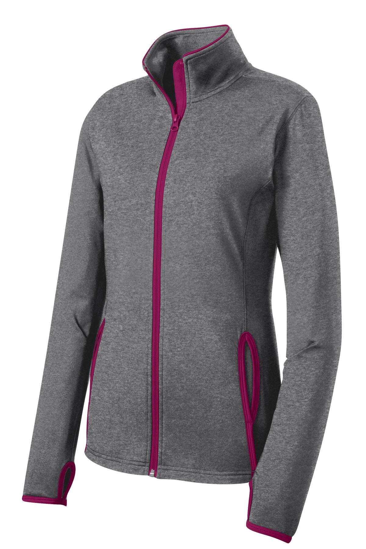 Sport-Tek Women's Sport-Wick Stretch Contrast Full-Zip Jacket LST853