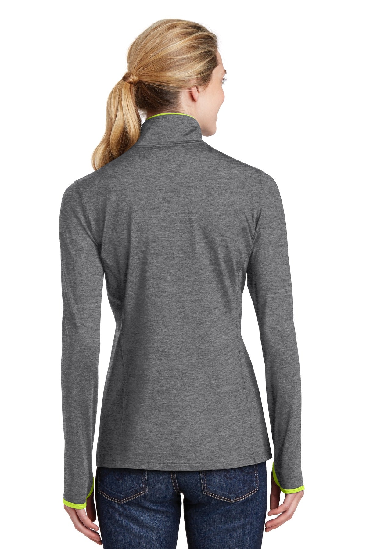 Sport-Tek Women's Sport-Wick Stretch Contrast Full-Zip Jacket LST853