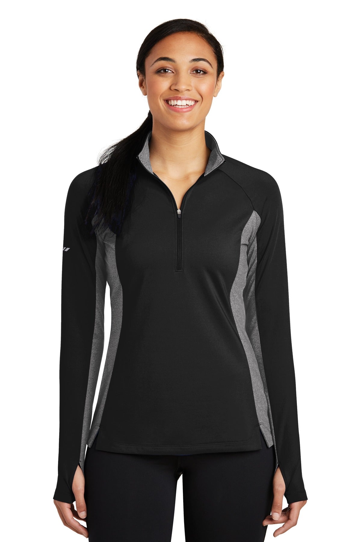 Sport-Tek Women's Sport-Wick Stretch Contrast 1/4-Zip Pullover LST854