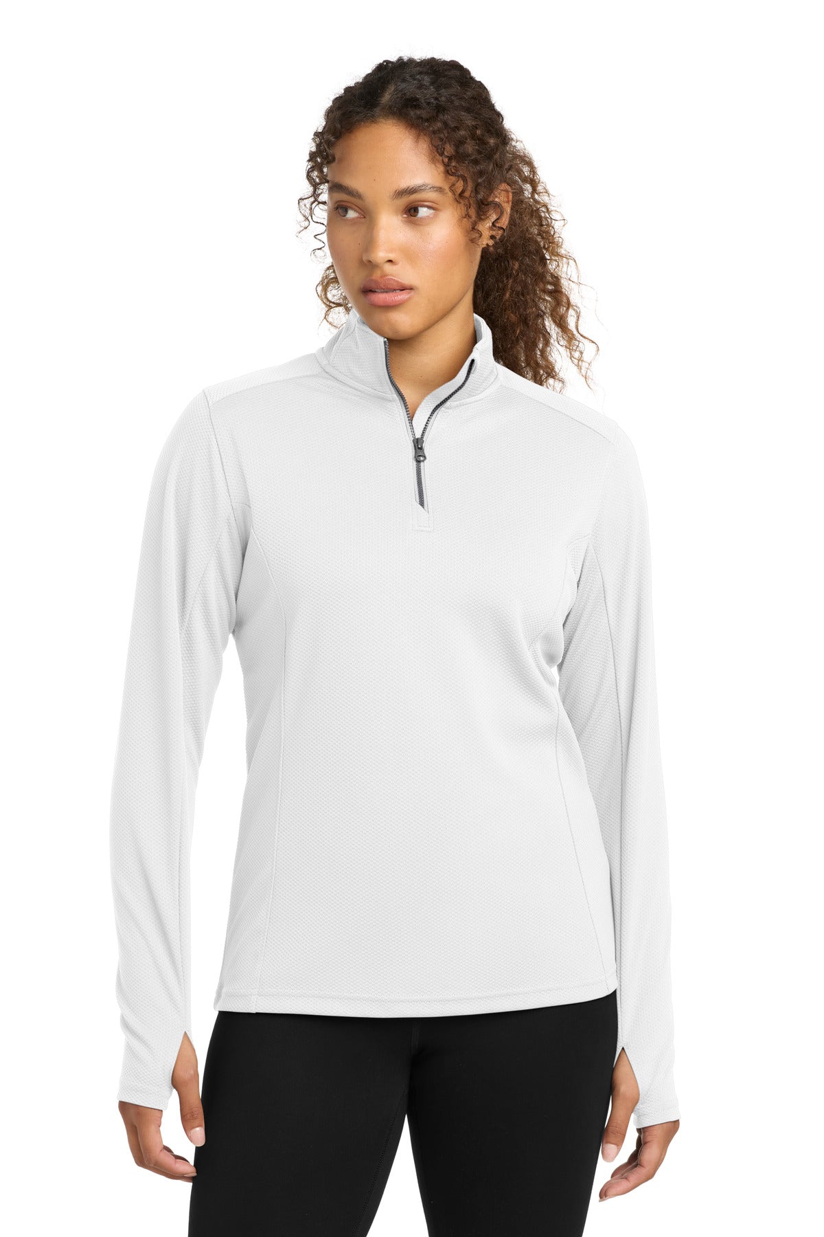 Sport-Tek Women's Sport-Wick Textured 1/4-Zip Pullover LST860