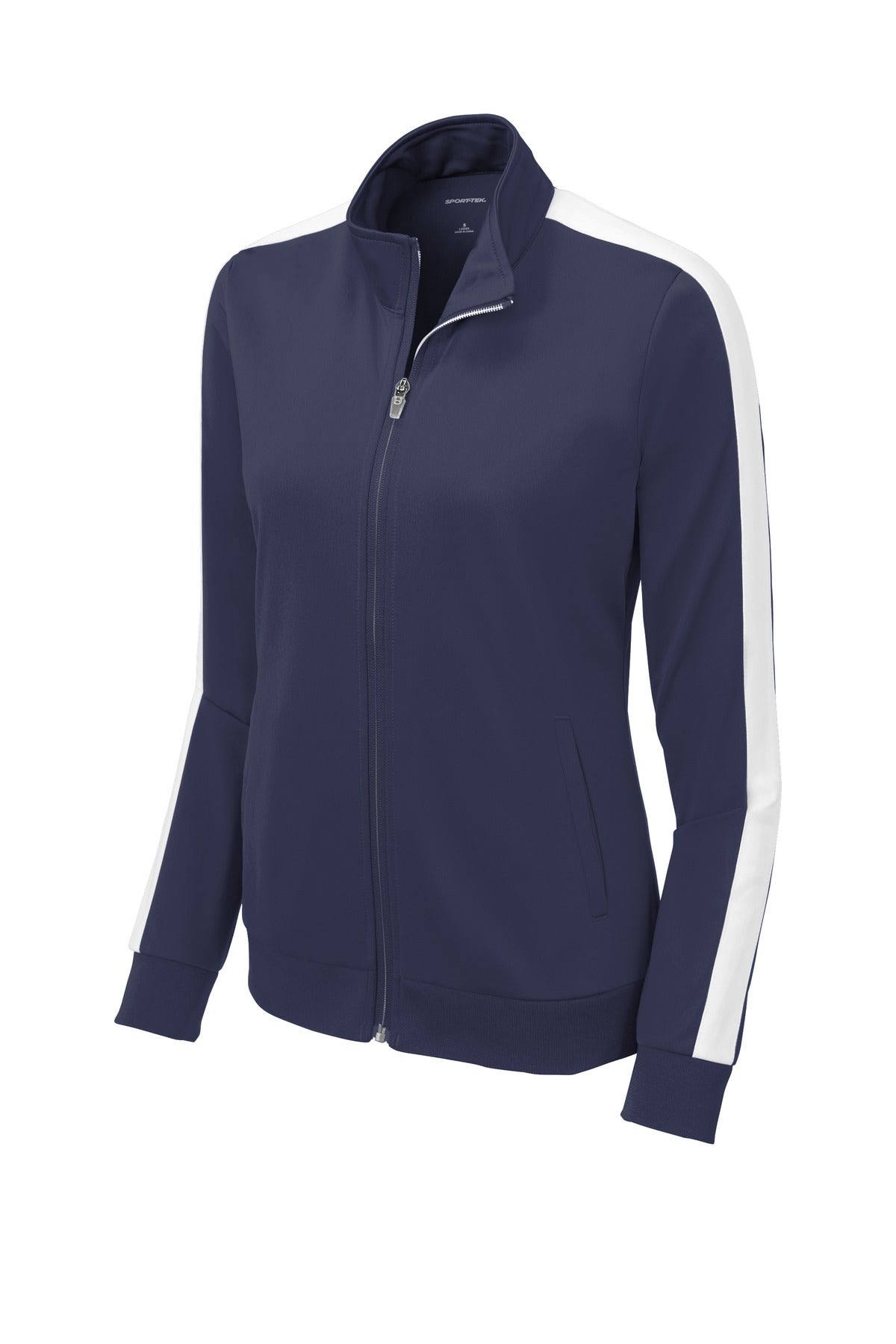Sport-Tek Ladies Tricot Sleeve Stripe Track Jacket LST94