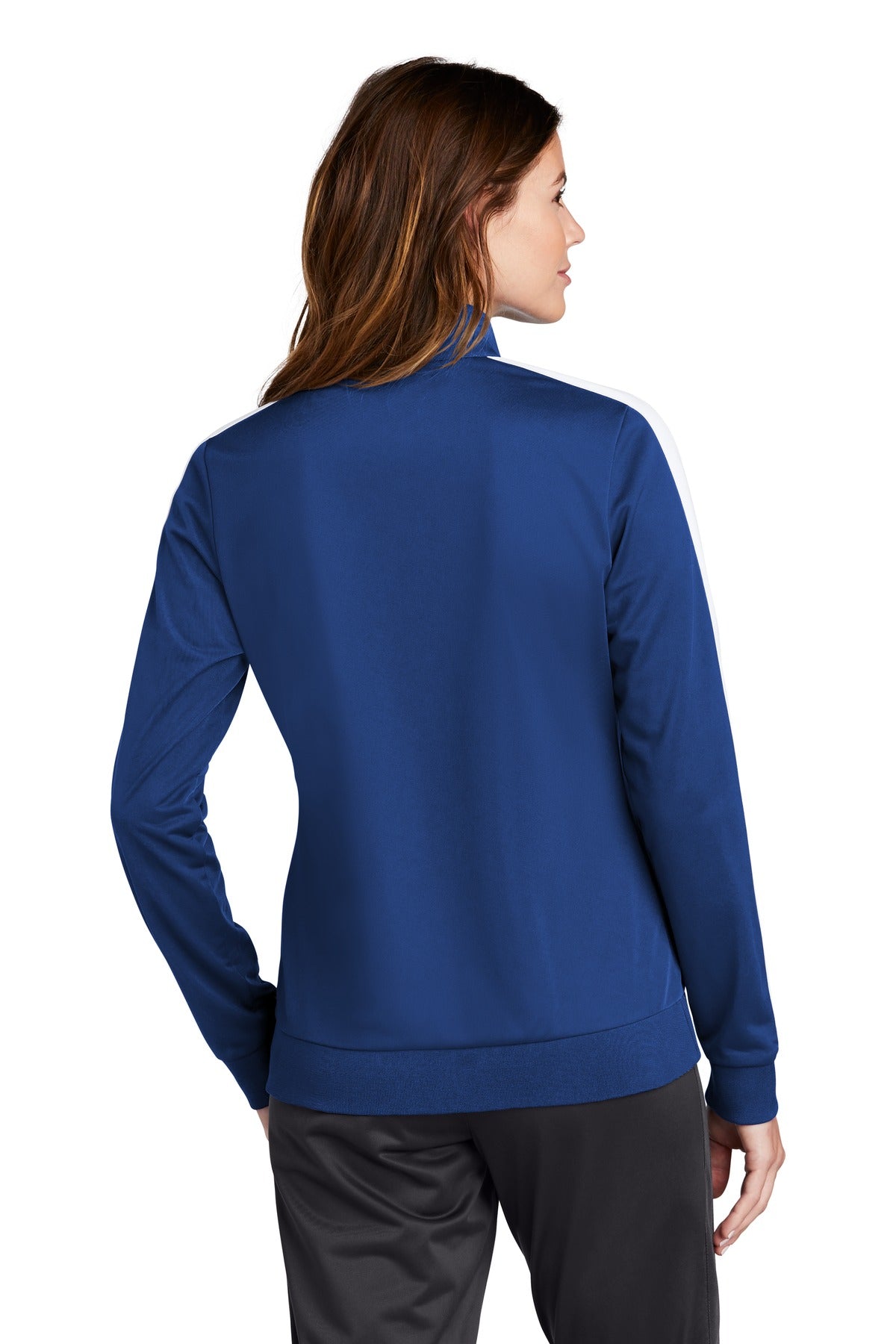 Sport-Tek Ladies Tricot Sleeve Stripe Track Jacket LST94