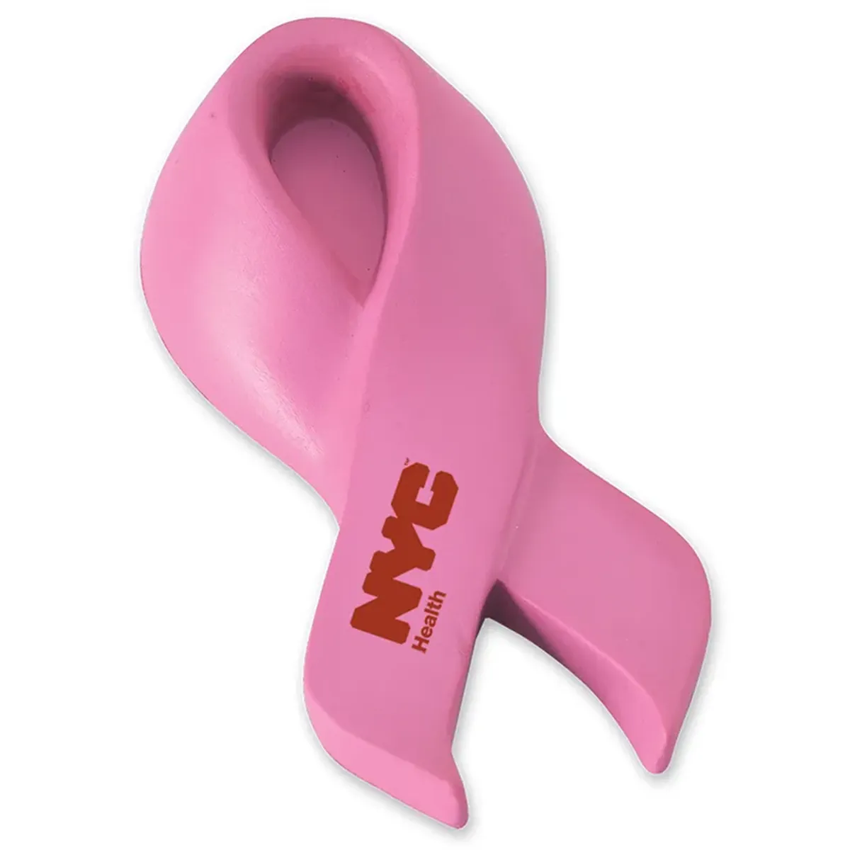Pink Breast Cancer Awareness Ribbon Shape Stress Ball - SB490