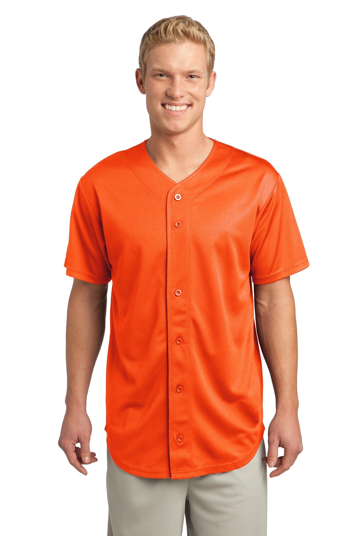 Sport-Tek PosiCharge Tough Mesh Full-Button Jersey ST220
