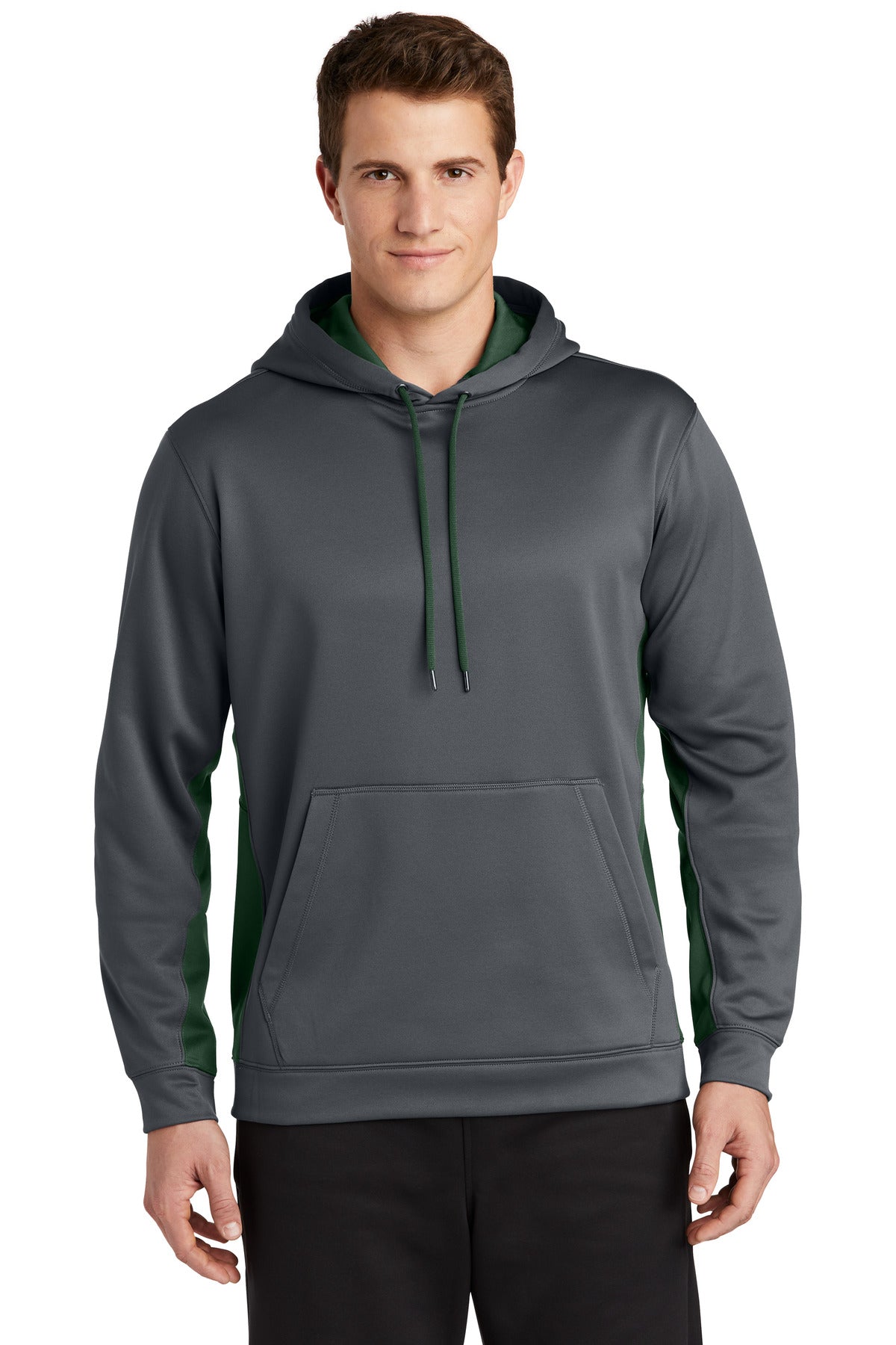 Sport-Tek Sport-Wick Fleece Colorblock Hooded Pullover ST235