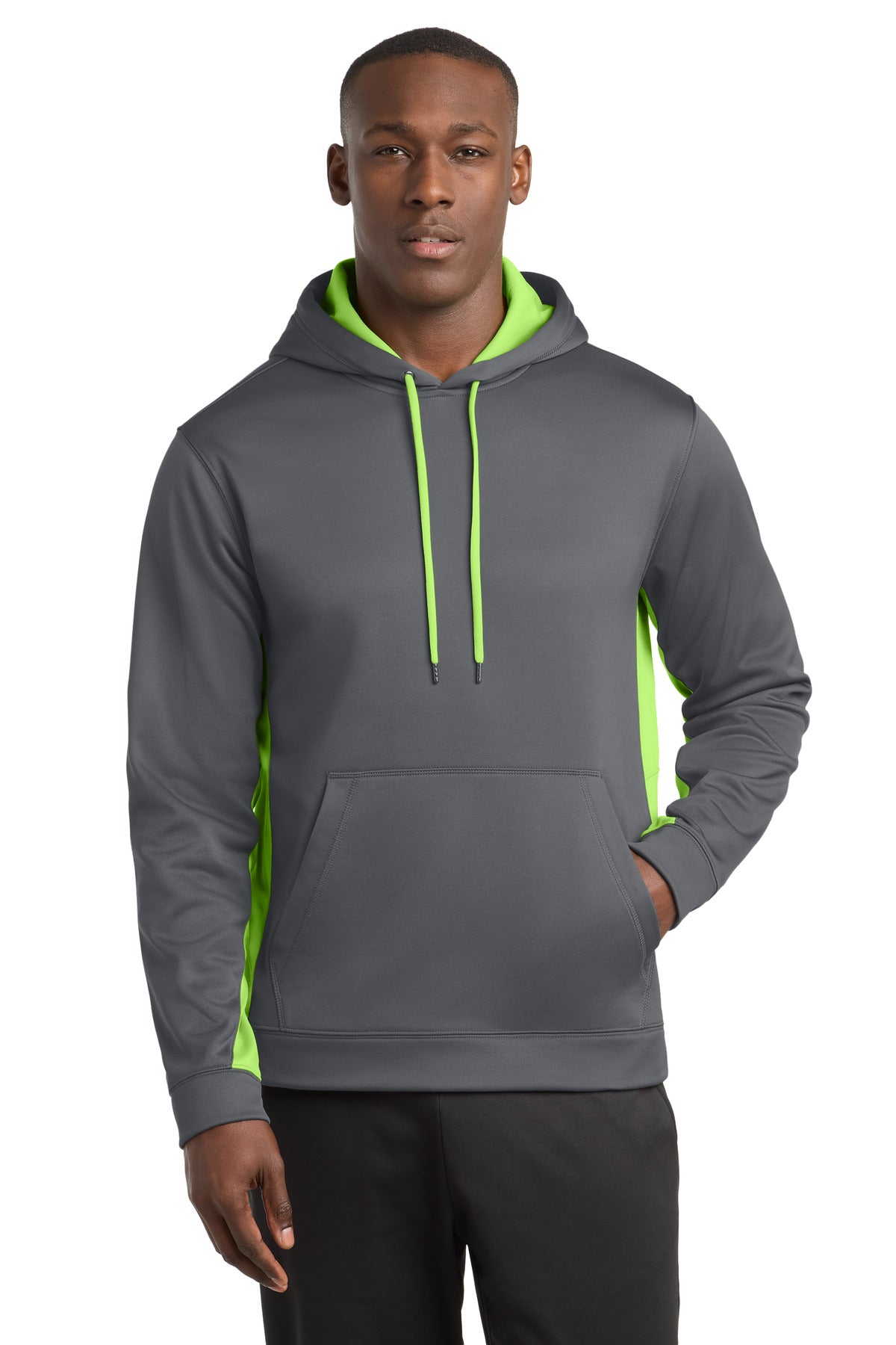 Sport-Tek Sport-Wick Fleece Colorblock Hooded Pullover ST235