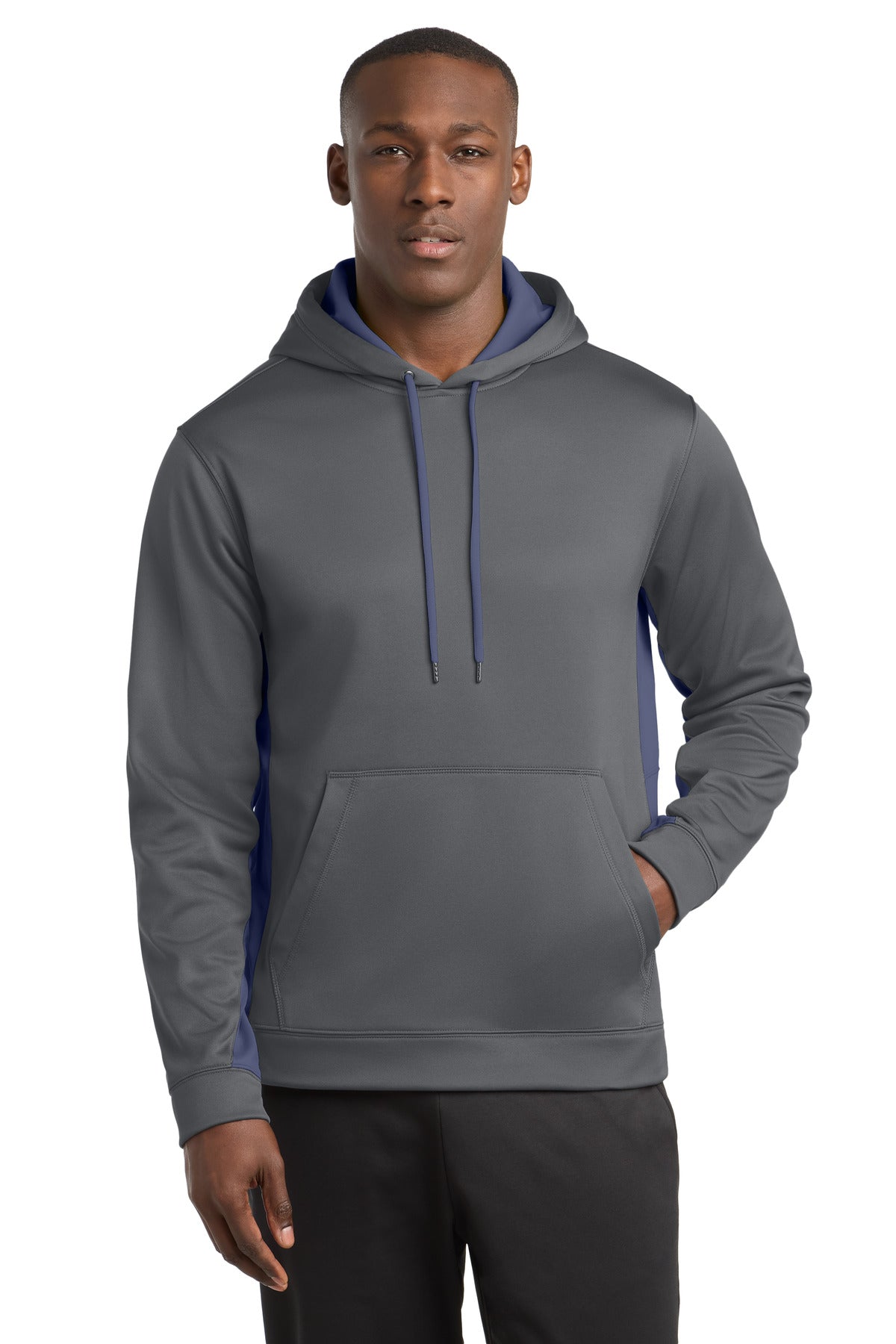 Sport-Tek Sport-Wick Fleece Colorblock Hooded Pullover ST235