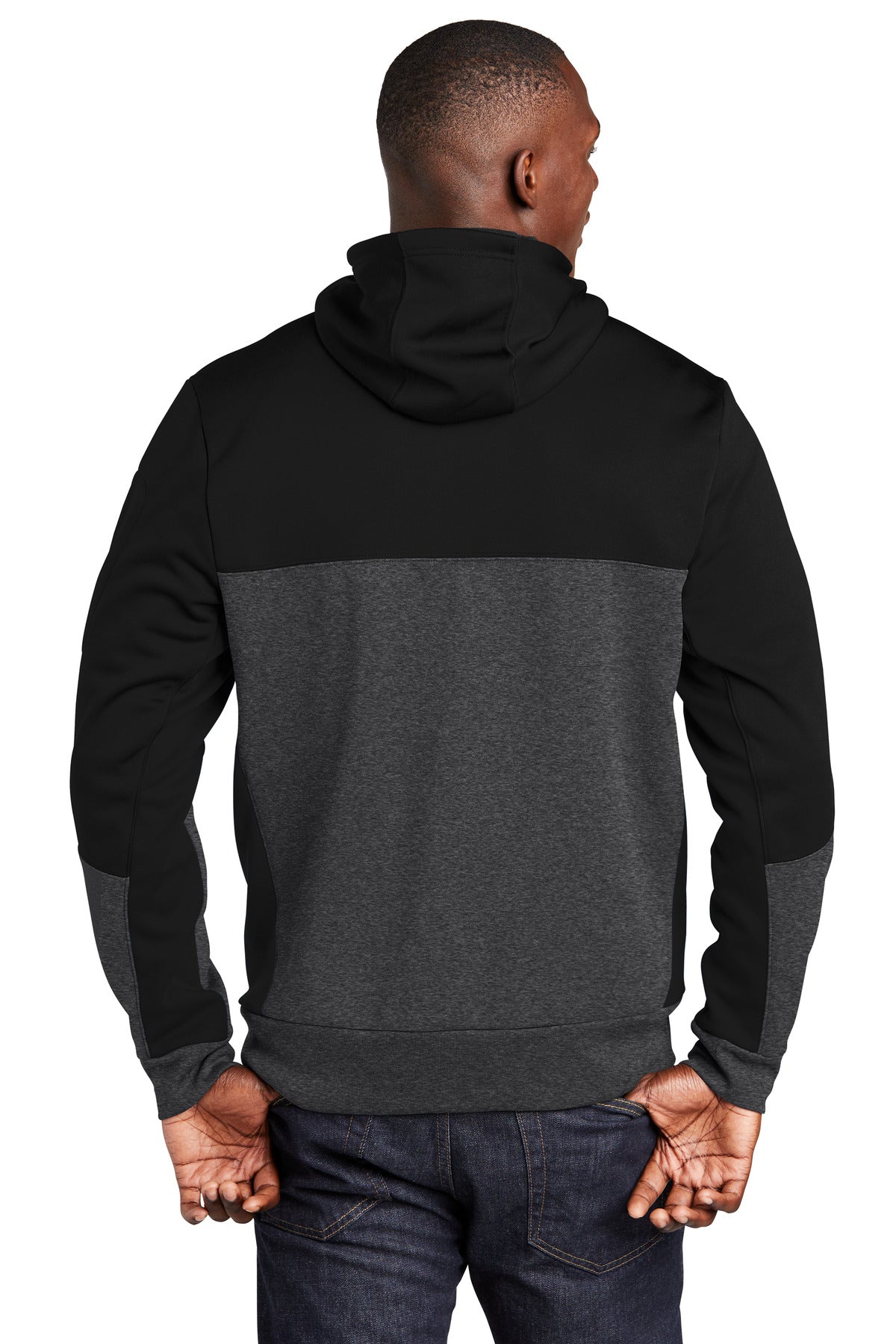 Sport-Tek Tech Fleece Colorblock Full-Zip Hooded Jacket ST245