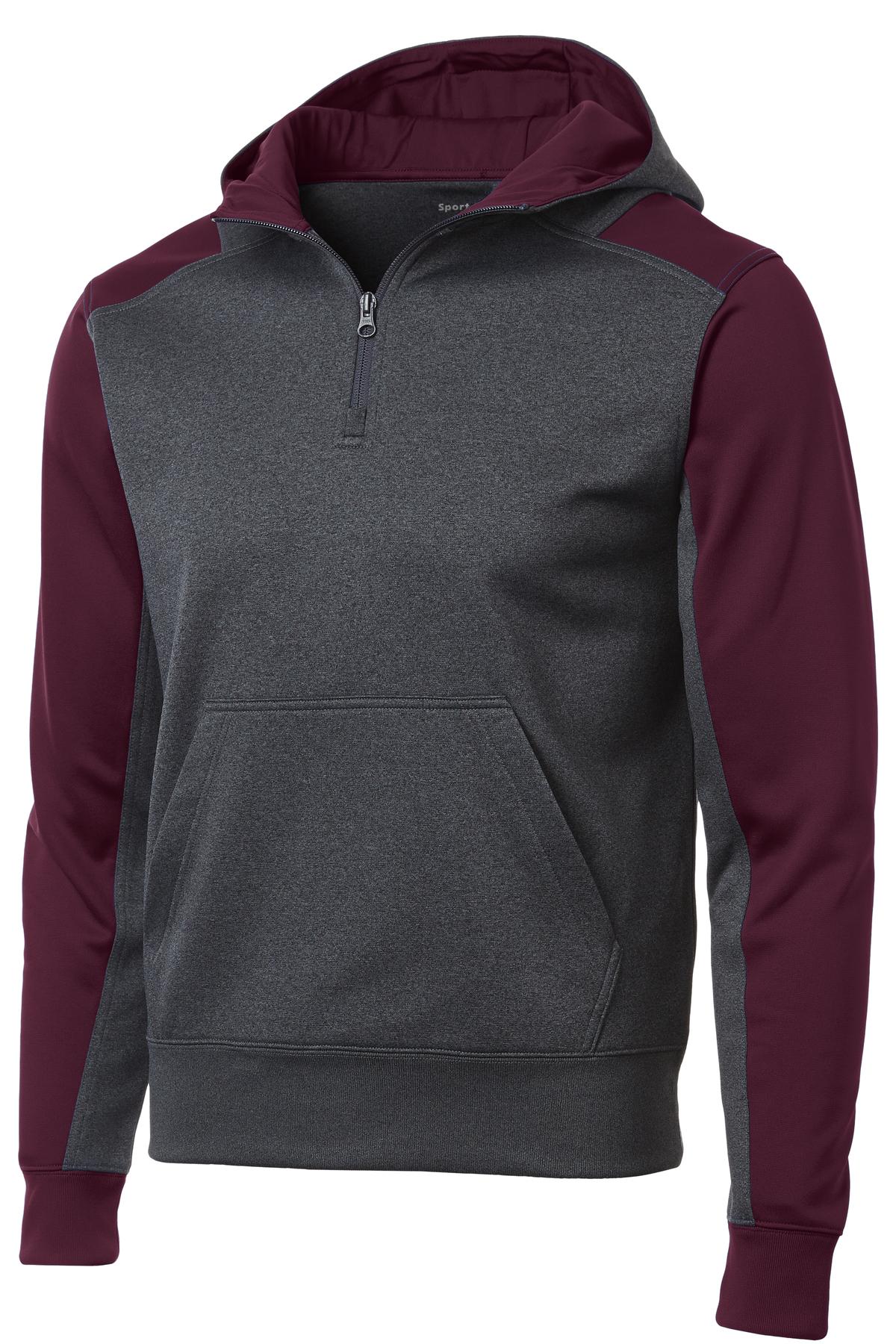 Sport-Tek Tech Fleece Colorblock 1/4-Zip Hooded Sweatshirt ST249