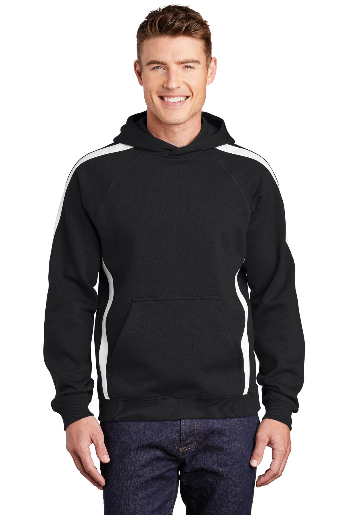 Sport-Tek Sleeve Stripe Pullover Hooded Sweatshirt ST265