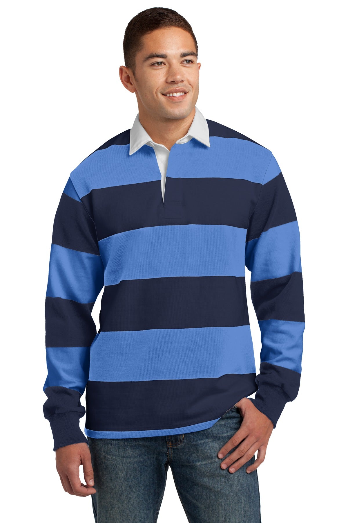 Sport-Tek Classic Long Sleeve Rugby Polo ST301