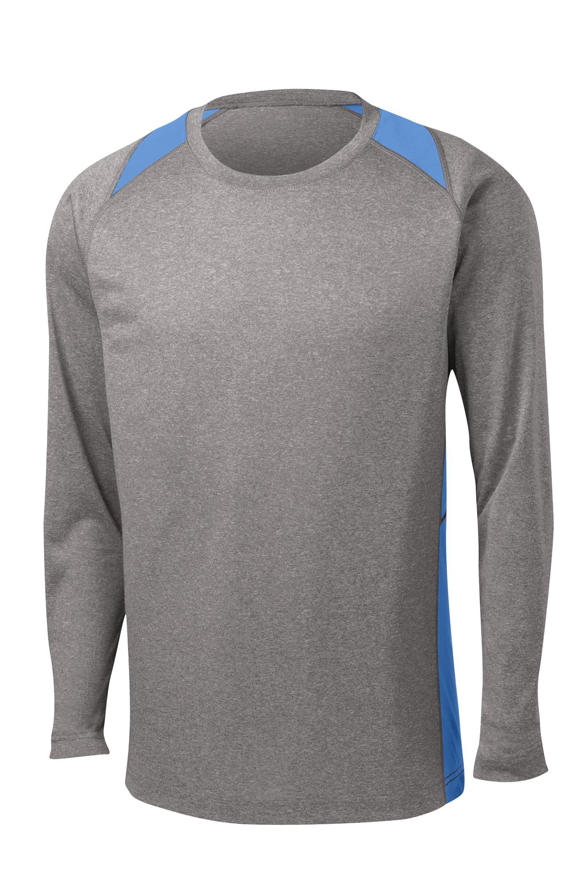 Sport-Tek Long Sleeve Heather Colorblock Contender Tee ST361LS