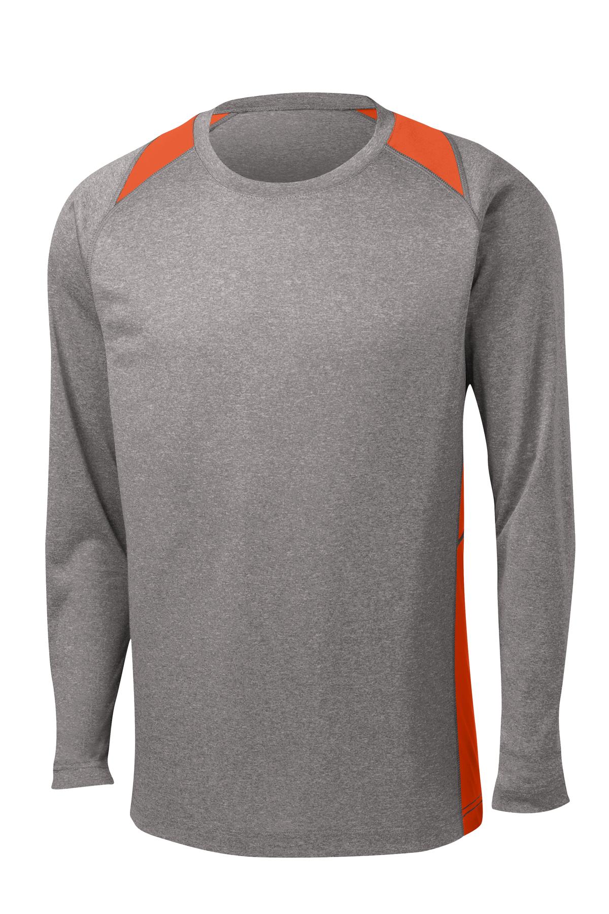 Sport-Tek Long Sleeve Heather Colorblock Contender Tee ST361LS
