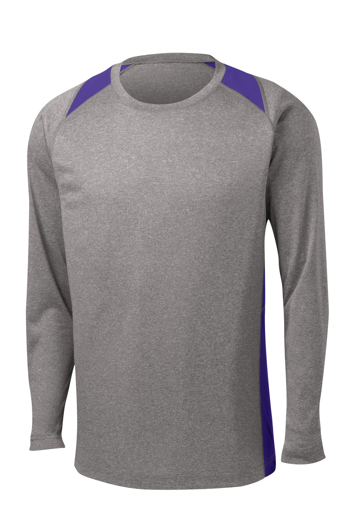 Sport-Tek Long Sleeve Heather Colorblock Contender Tee ST361LS