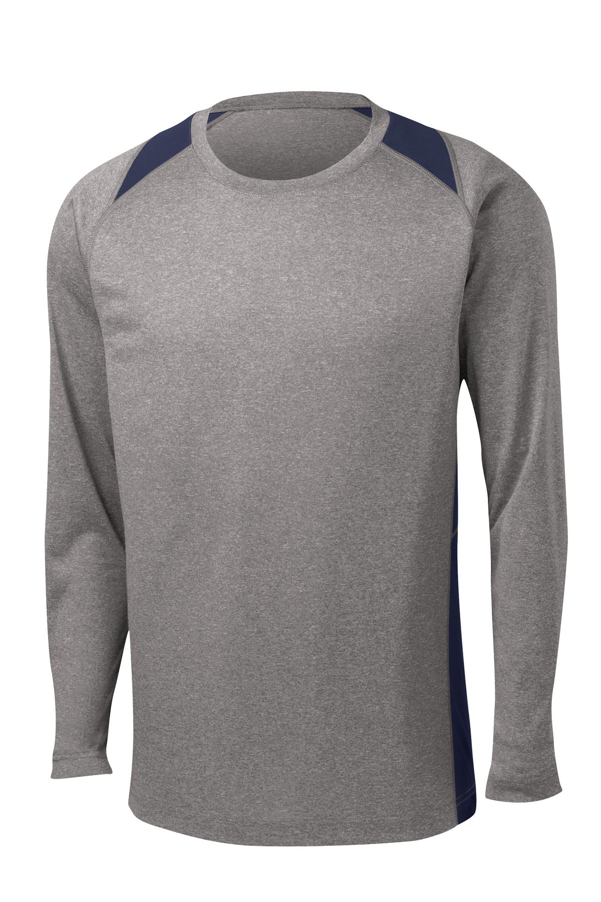 Sport-Tek Long Sleeve Heather Colorblock Contender Tee ST361LS
