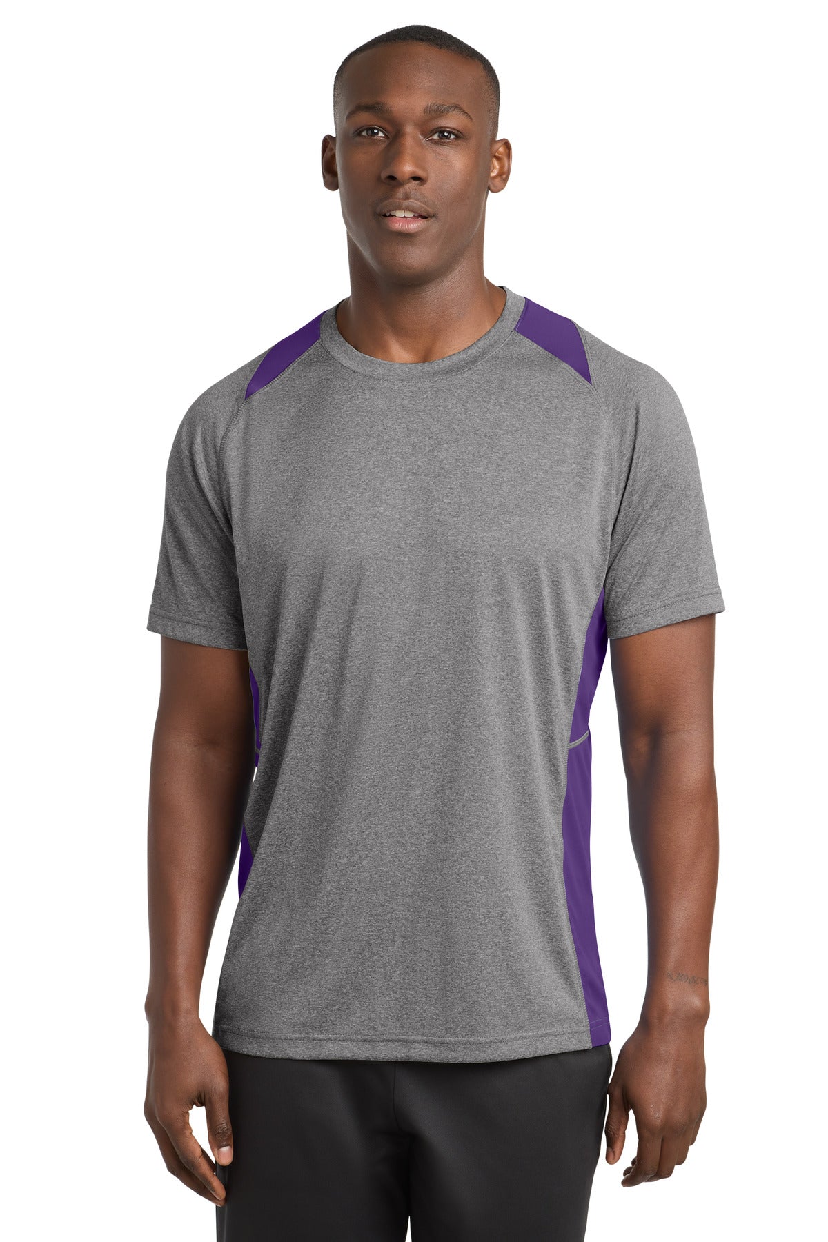 Sport-Tek Heather Colorblock Contender Tee ST361