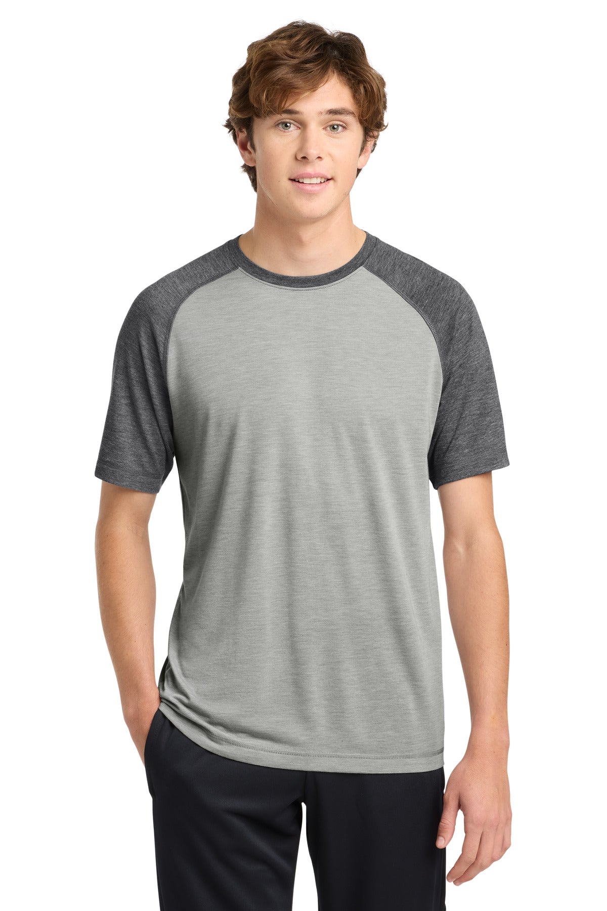 Sport-Tek PosiCharge Tri-Blend Wicking Raglan Tee ST400
